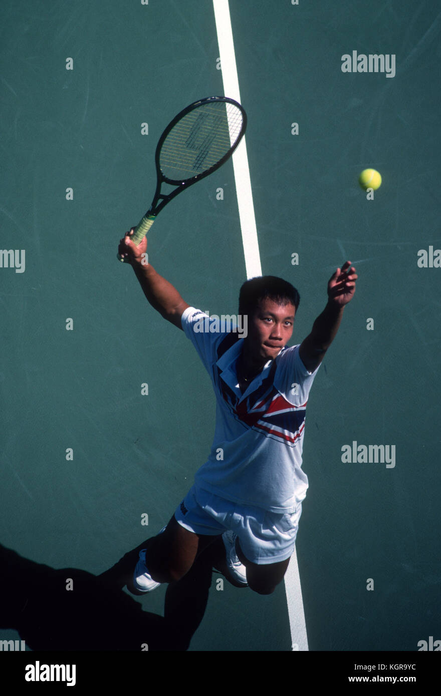 Michael Chang in der 1989 US Open Stockfoto