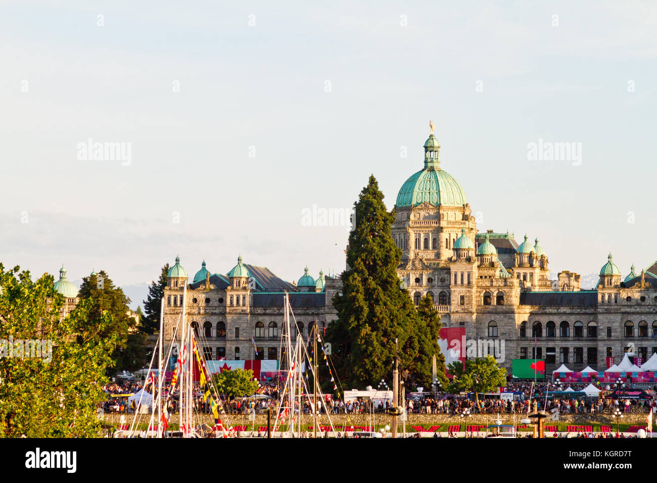 Der Landtag Gebäude in Victoria, British Columbia, Kanada Kanada Tag. Stockfoto