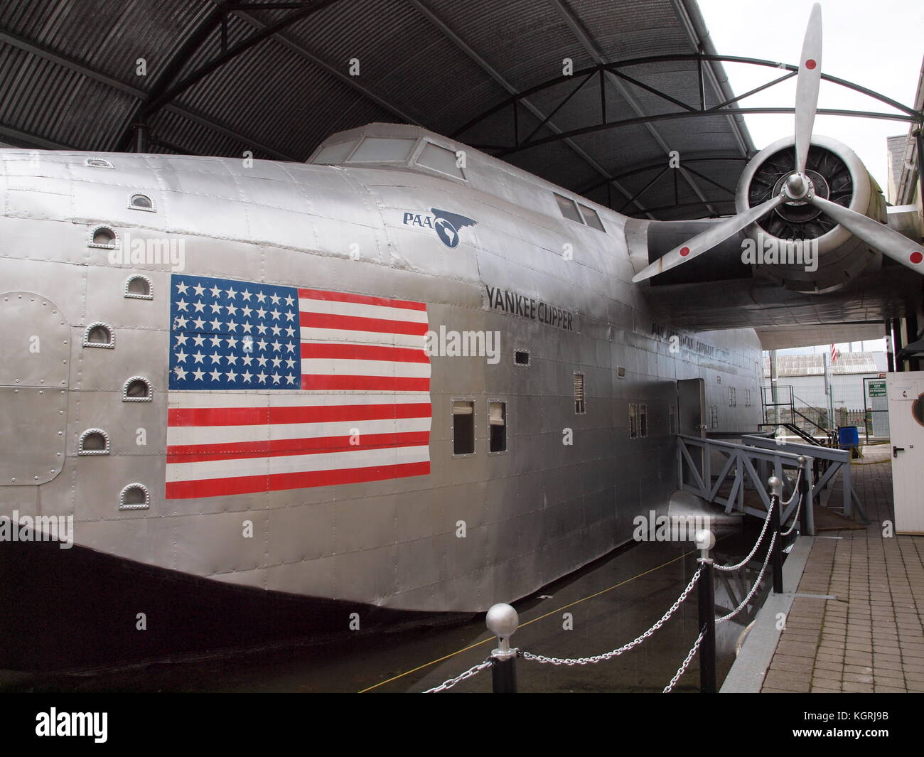 Foynes Museum mit Replik von Pan American Clipper. Grafschaft Limerick Irland Stockfoto