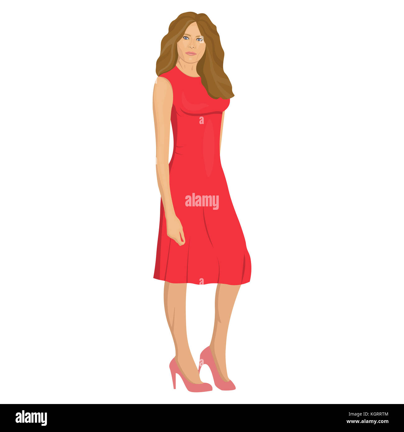 November 10, 2017: Redaktionelle Illustration eines Portrait der First Lady der usa Melania trump auf weißem Hintergrund - die Frau des Präsidenten der Stockfoto