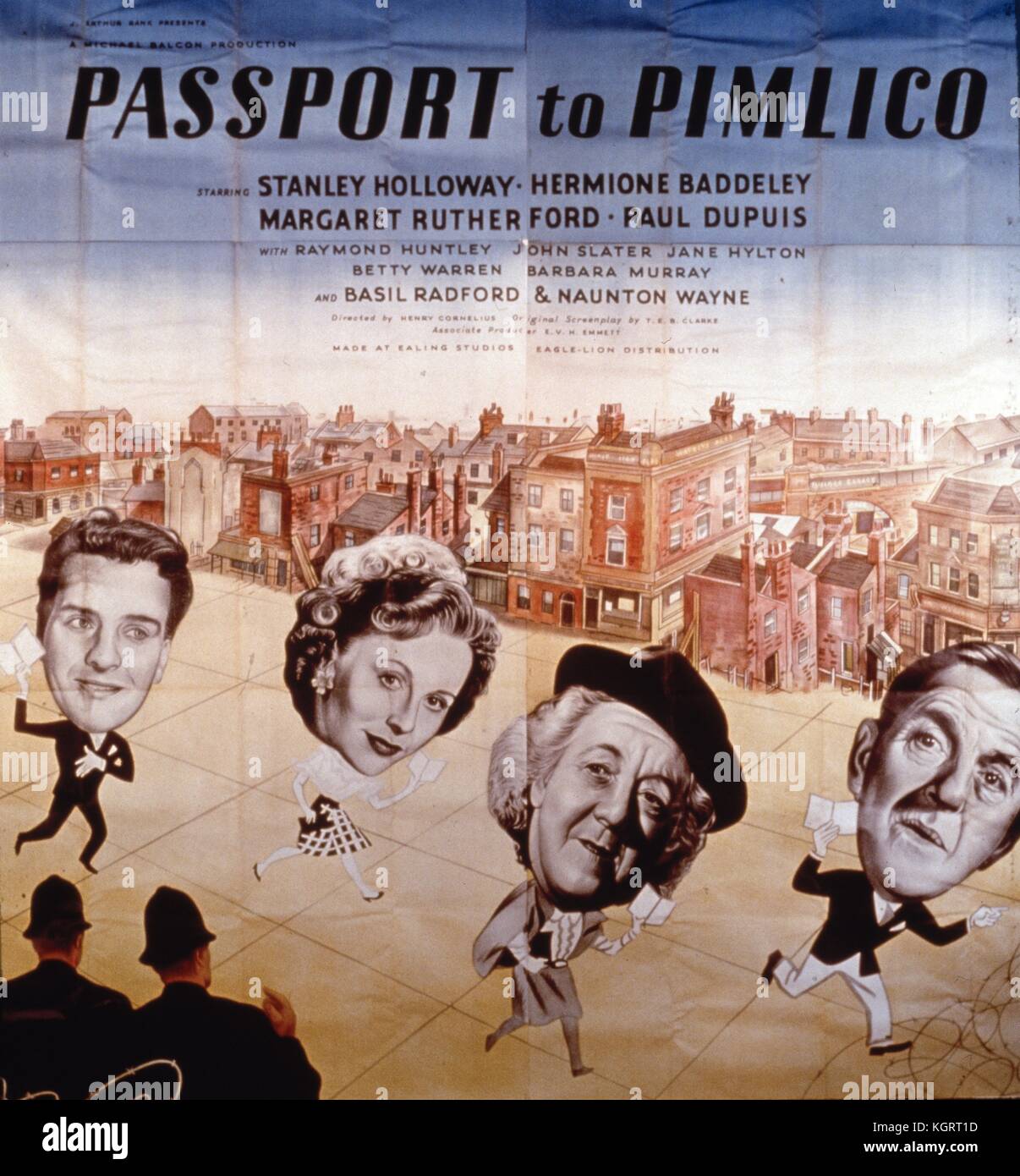 Passport to Pimlico Filmplakat (1949) Stockfoto