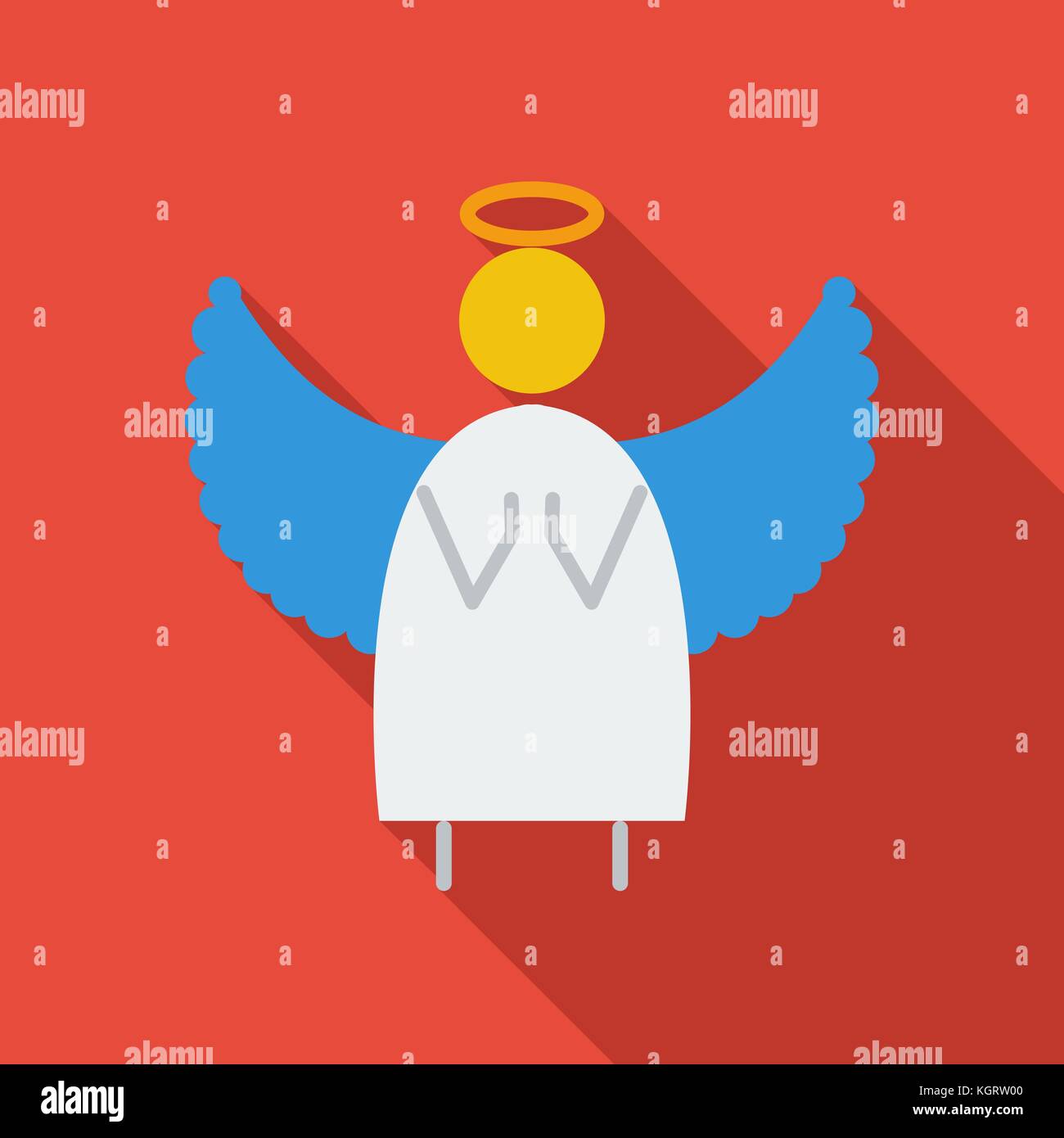 Engel Symbol. Flache Vektor verwandte Symbol mit langen Schatten für ...