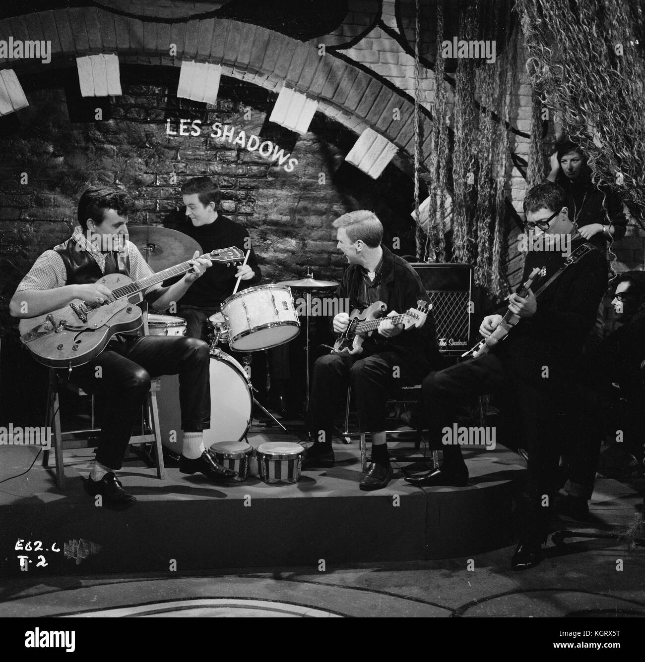 Sommerurlaub (1963) Die Schatten, Hank Marvin, Bruce Welch, Brian Bennett, Brian Verriegelung Stockfoto