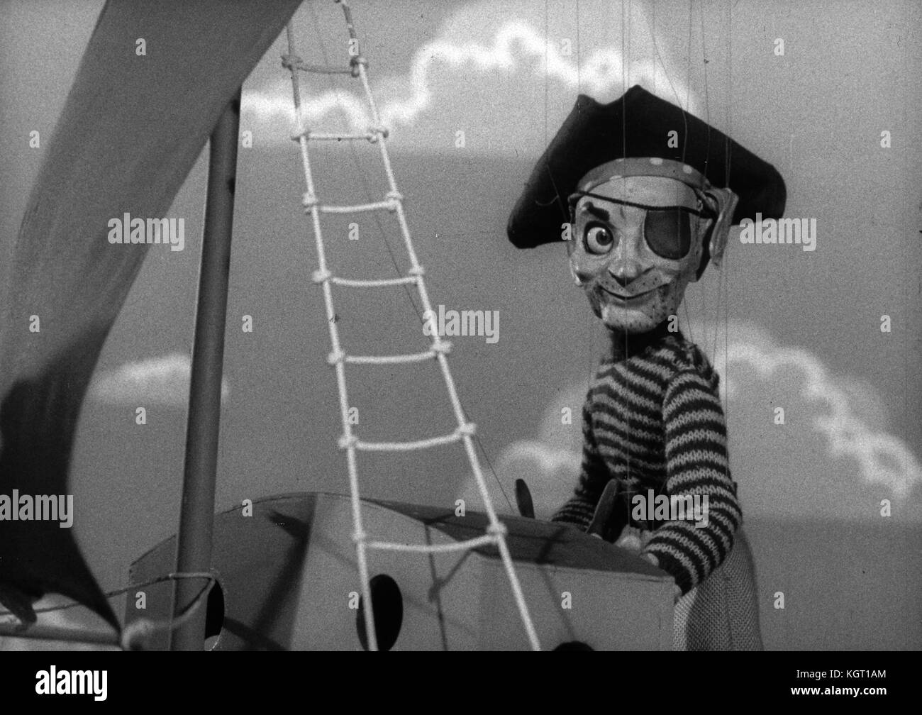 Die Batterie torchy Boy (1957) TV-Serie, Serie, Episode 18, die Hungrigen Geld, Pongo, das Pirate Datum: 1957 Stockfoto