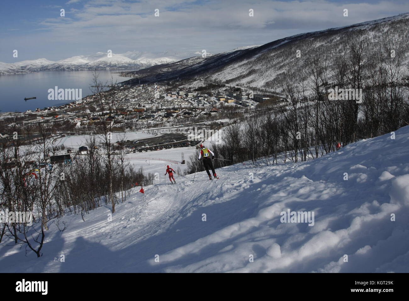 Skimountaineering Wm Tromsø, Randonee Racing Stockfoto