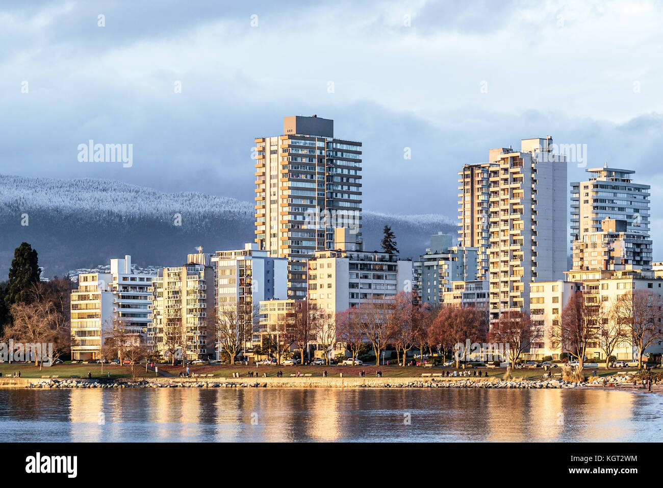 Foto der English Bay Beach Park in Vancouver, Kanada Stockfoto