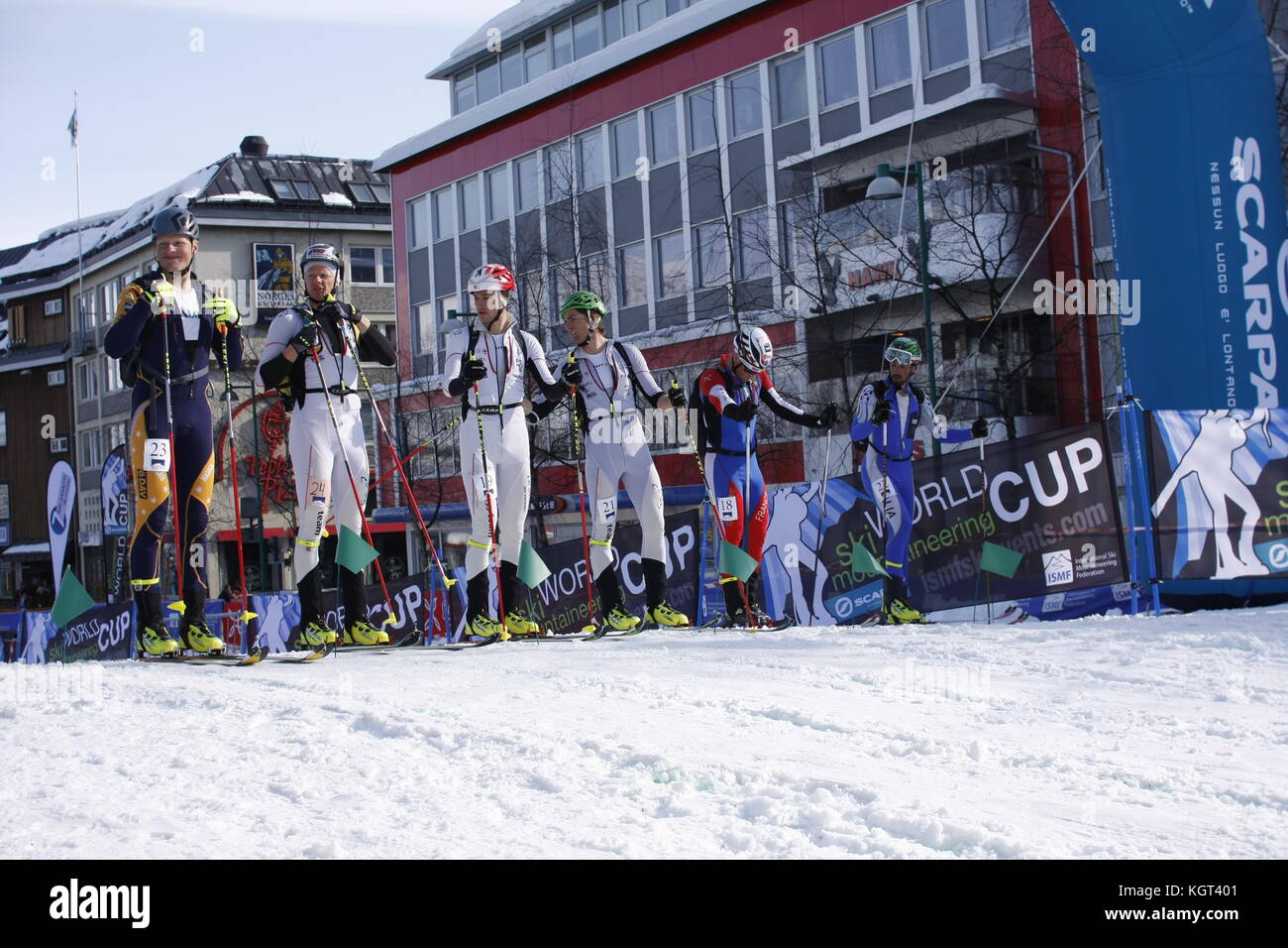 Skimountaineering Wm Tromsø, Randonee Racing Stockfoto