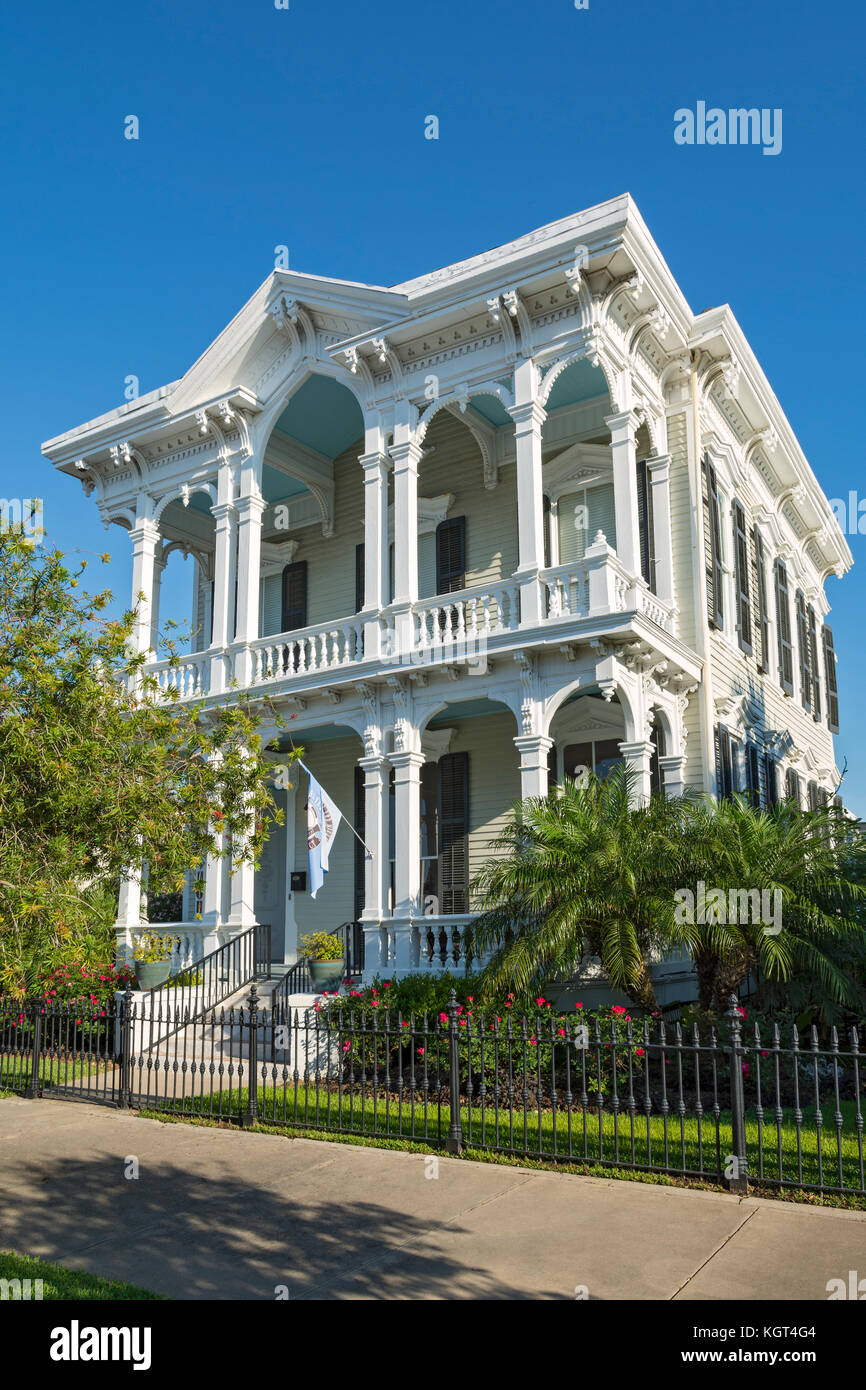 Texas, Galveston, east end Historic District, Residence Stockfoto