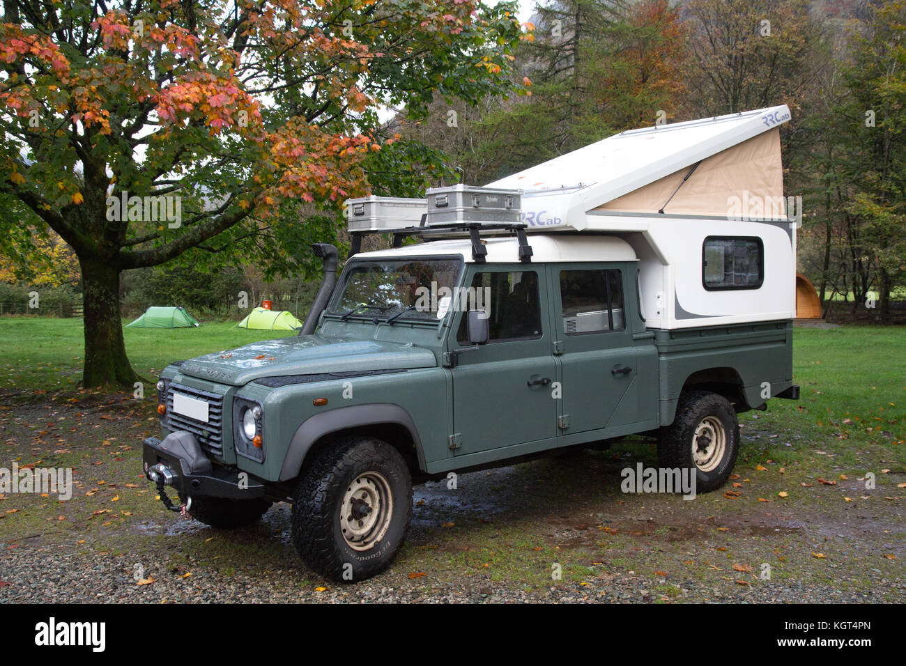 Land Rover 4x4 Camper Van Conversion Stockfotografie Alamy