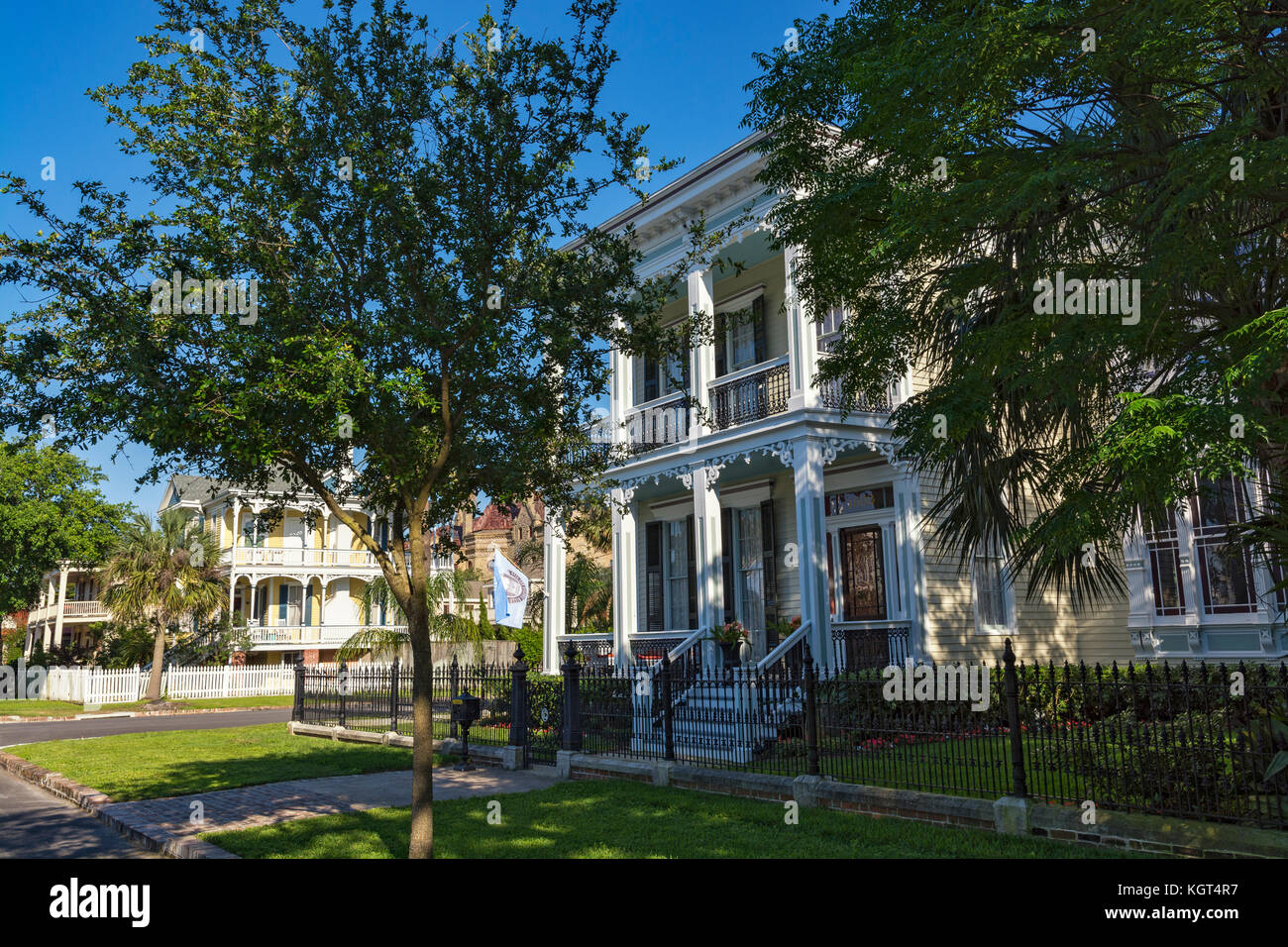 Texas, Galveston, east end Historic District, Residence Stockfoto