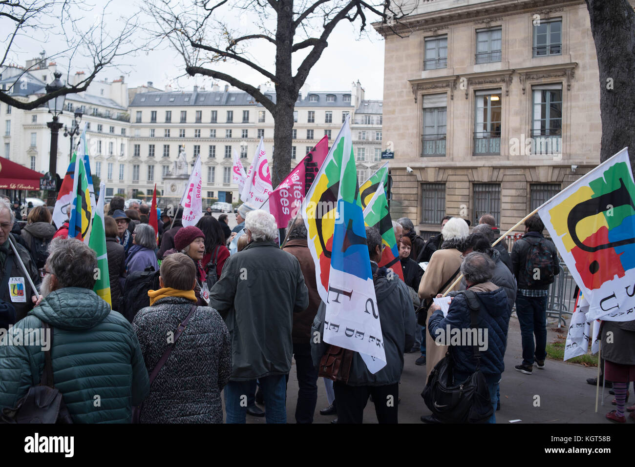 Paris: Versammlung - Kaufkraft der Rentner Stockfoto