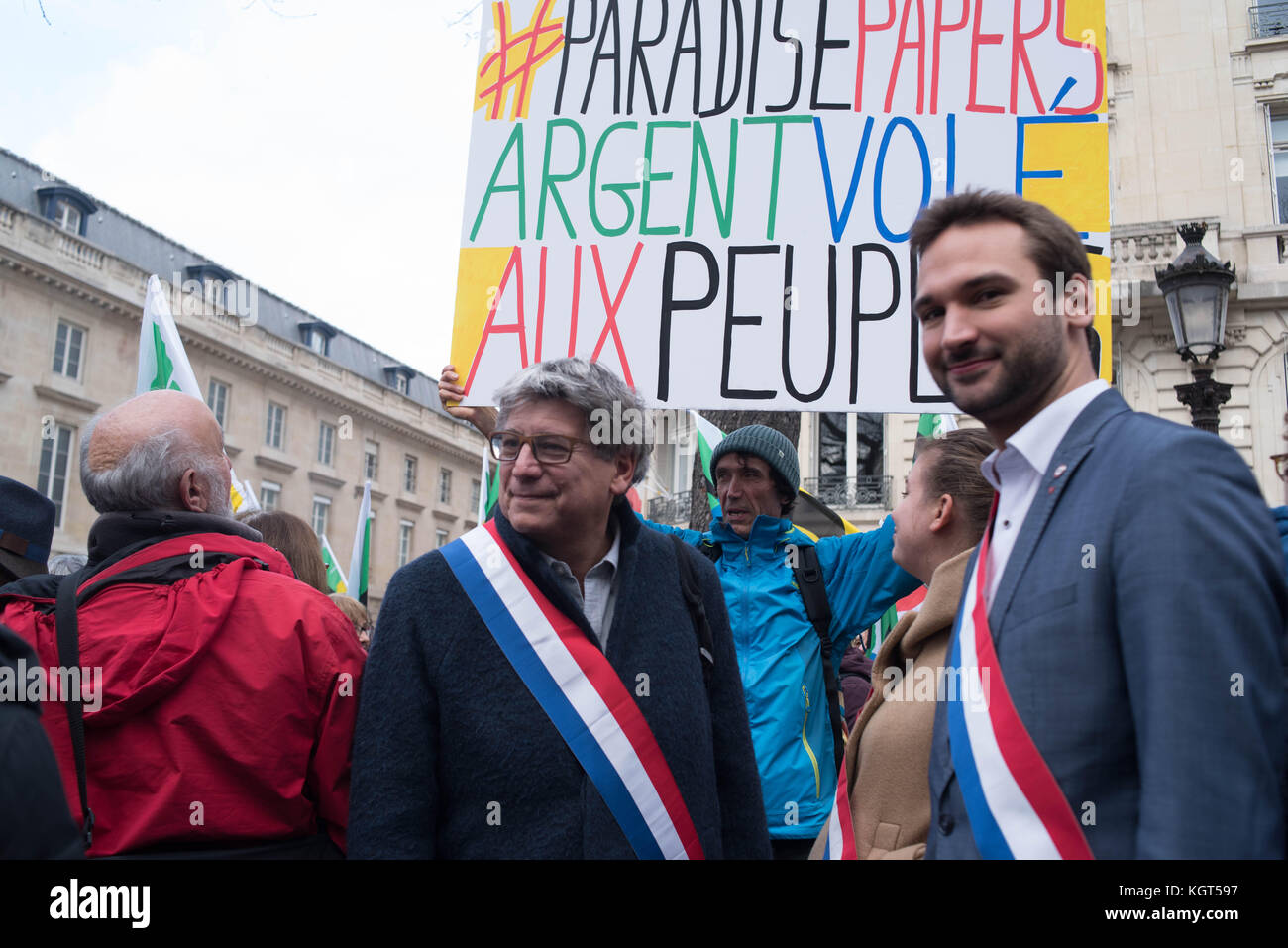 Paris: Versammlung - Kaufkraft der Rentner Stockfoto