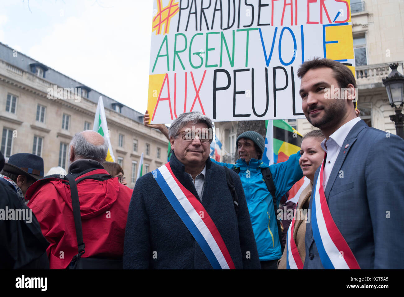 Paris: Versammlung - Kaufkraft der Rentner Stockfoto
