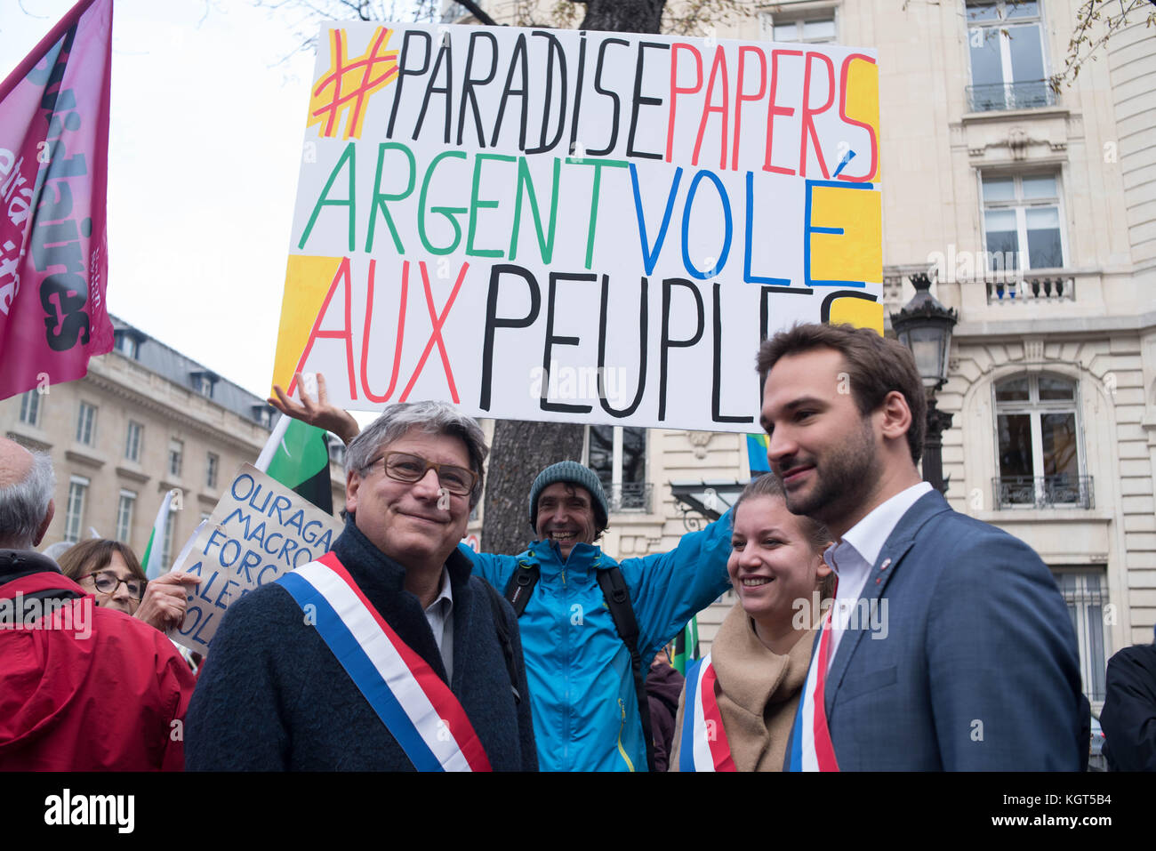 Paris: Versammlung - Kaufkraft der Rentner Stockfoto