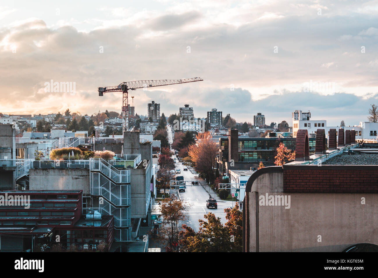 Foto von Straßen von Vancouver, BC, Kanada Stockfoto