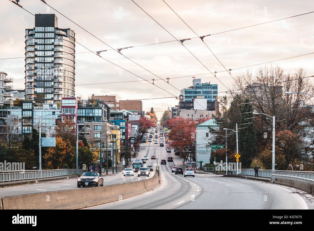 Foto von Straßen von Vancouver, BC, Kanada Stockfoto