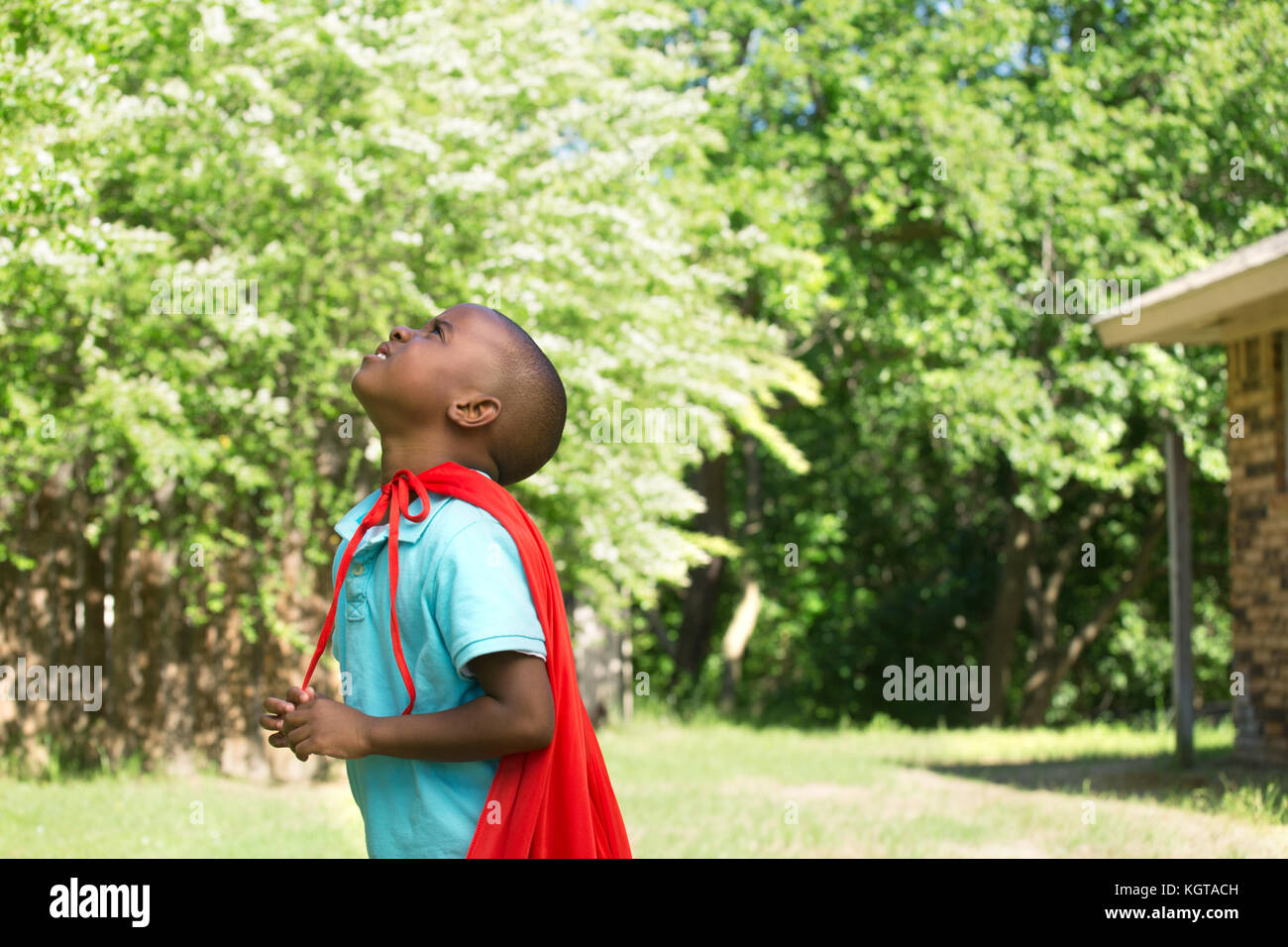 Little Boy super hero. Stockfoto