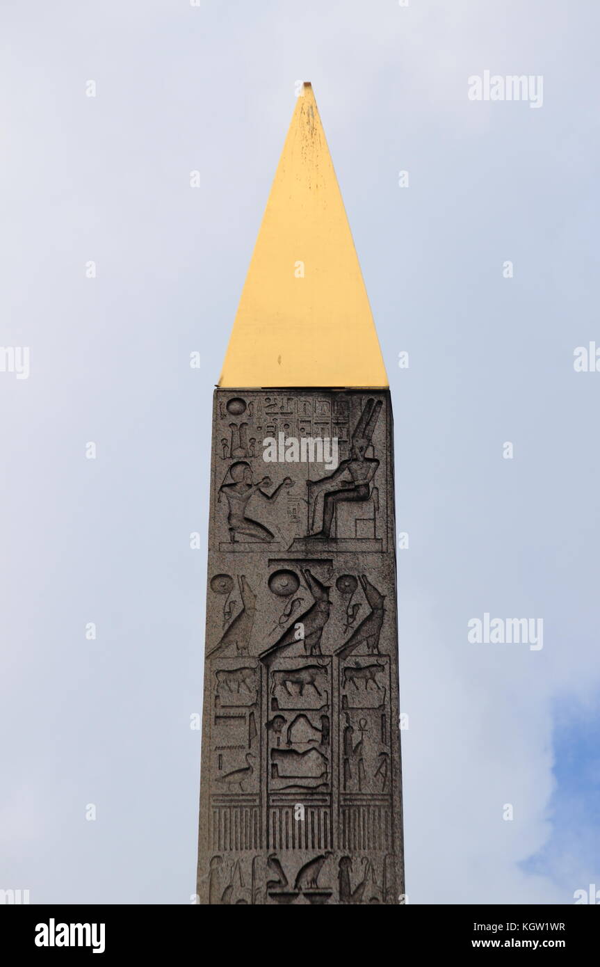 Ägyptischer Obelisk von Luxor am Place de la Concorde in Paris, Frankreich Stockfoto