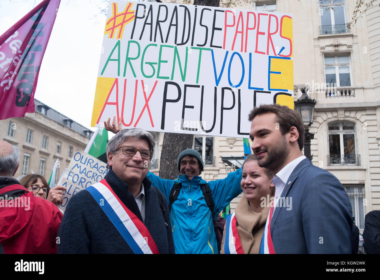 Paris: Versammlung - Kaufkraft der Rentner Stockfoto