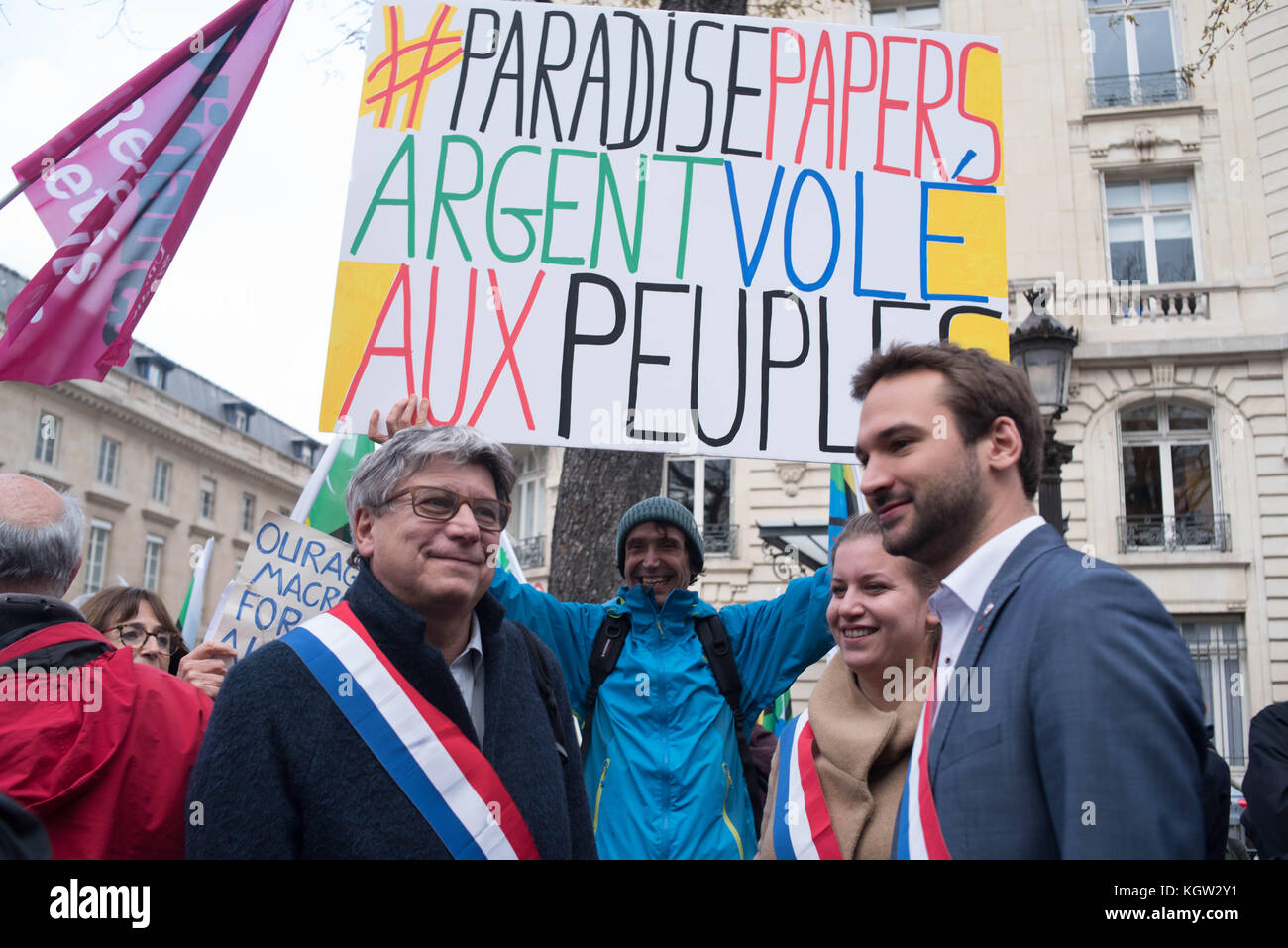 Paris: Versammlung - Kaufkraft der Rentner Stockfoto