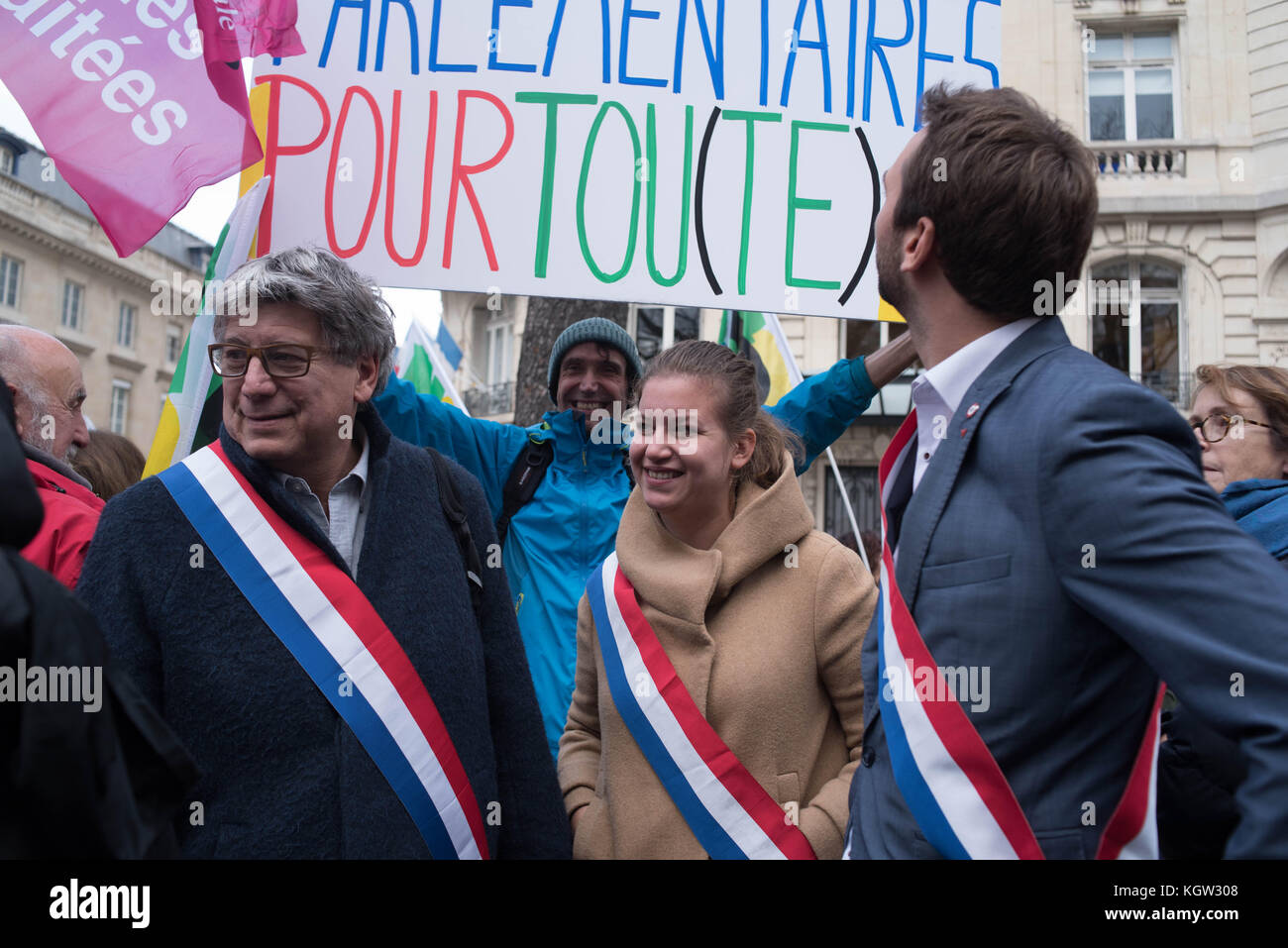 Paris: Versammlung - Kaufkraft der Rentner Stockfoto