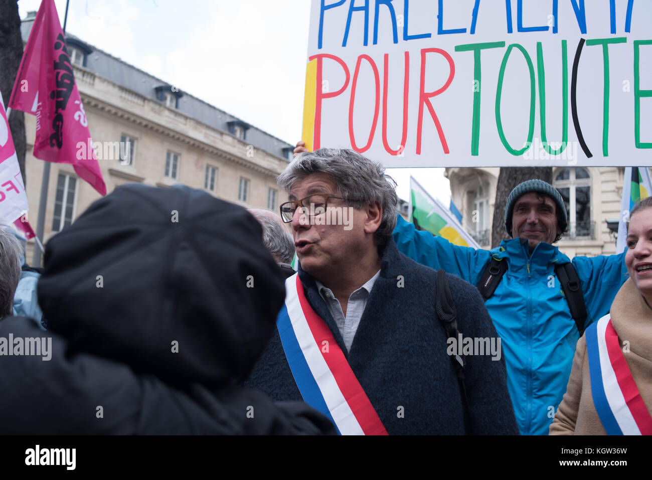 Paris: Versammlung - Kaufkraft der Rentner Stockfoto