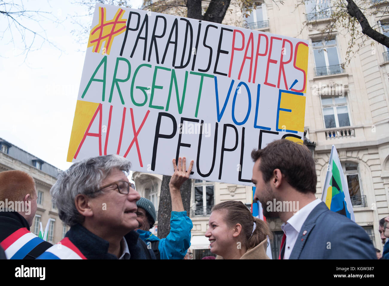 Paris: Versammlung - Kaufkraft der Rentner Stockfoto