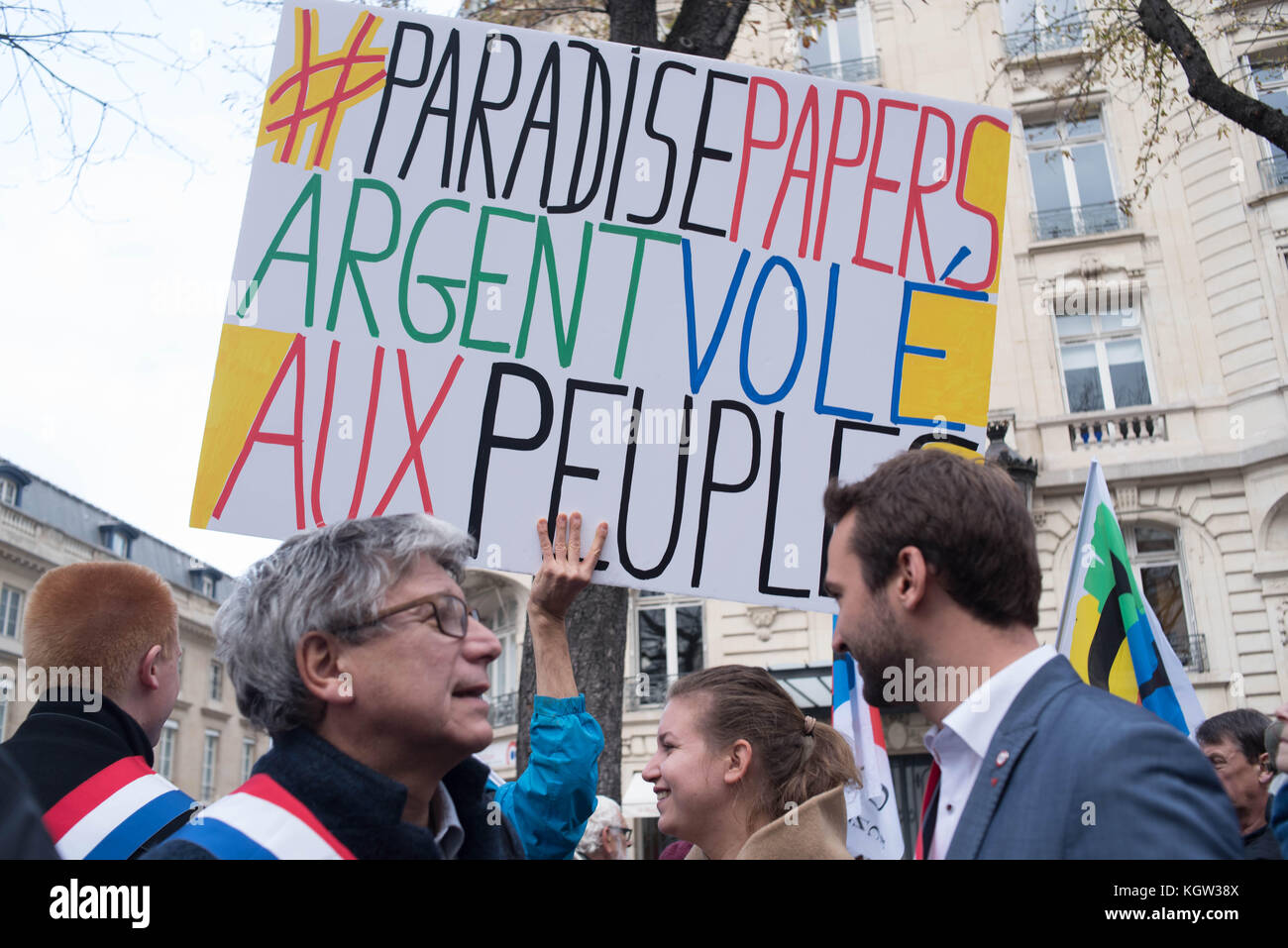 Paris: Versammlung - Kaufkraft der Rentner Stockfoto