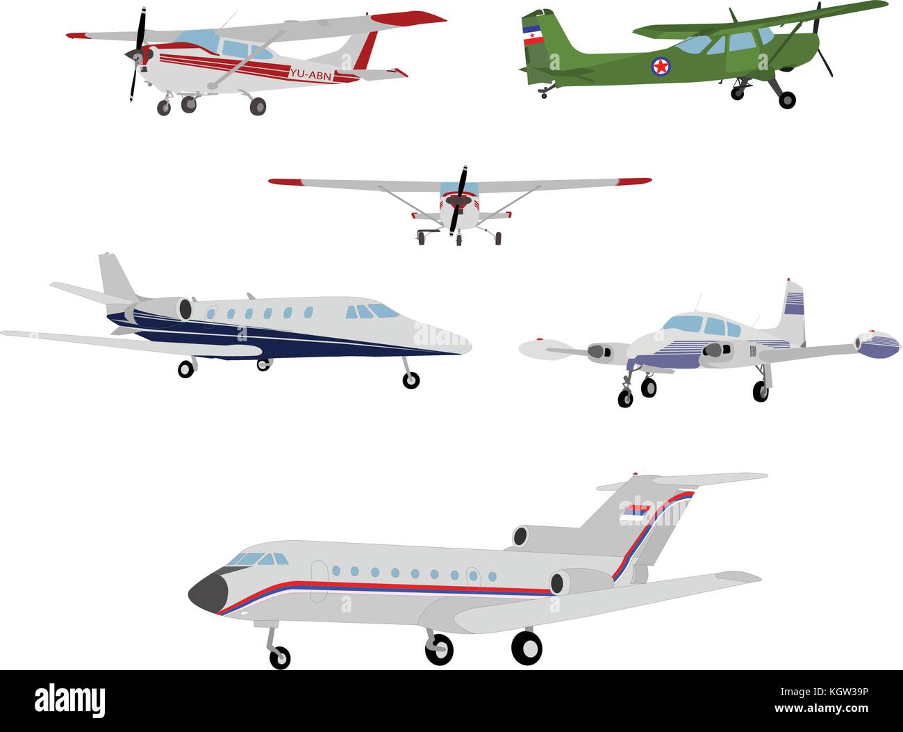 Flugzeuge Illustration - Vektor Stock Vektor