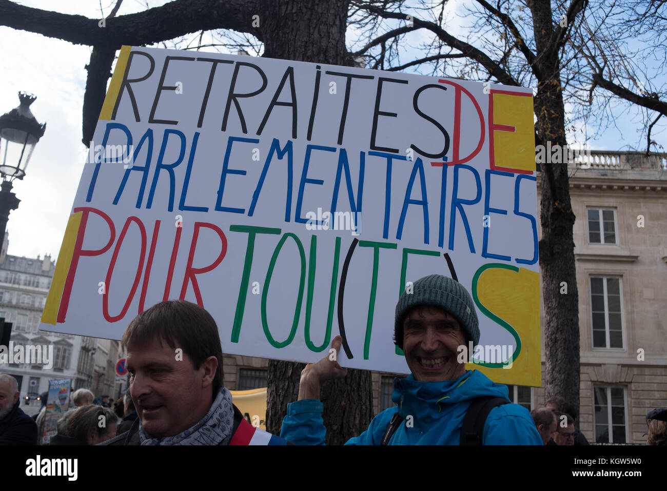 Paris: Versammlung - Kaufkraft der Rentner Stockfoto