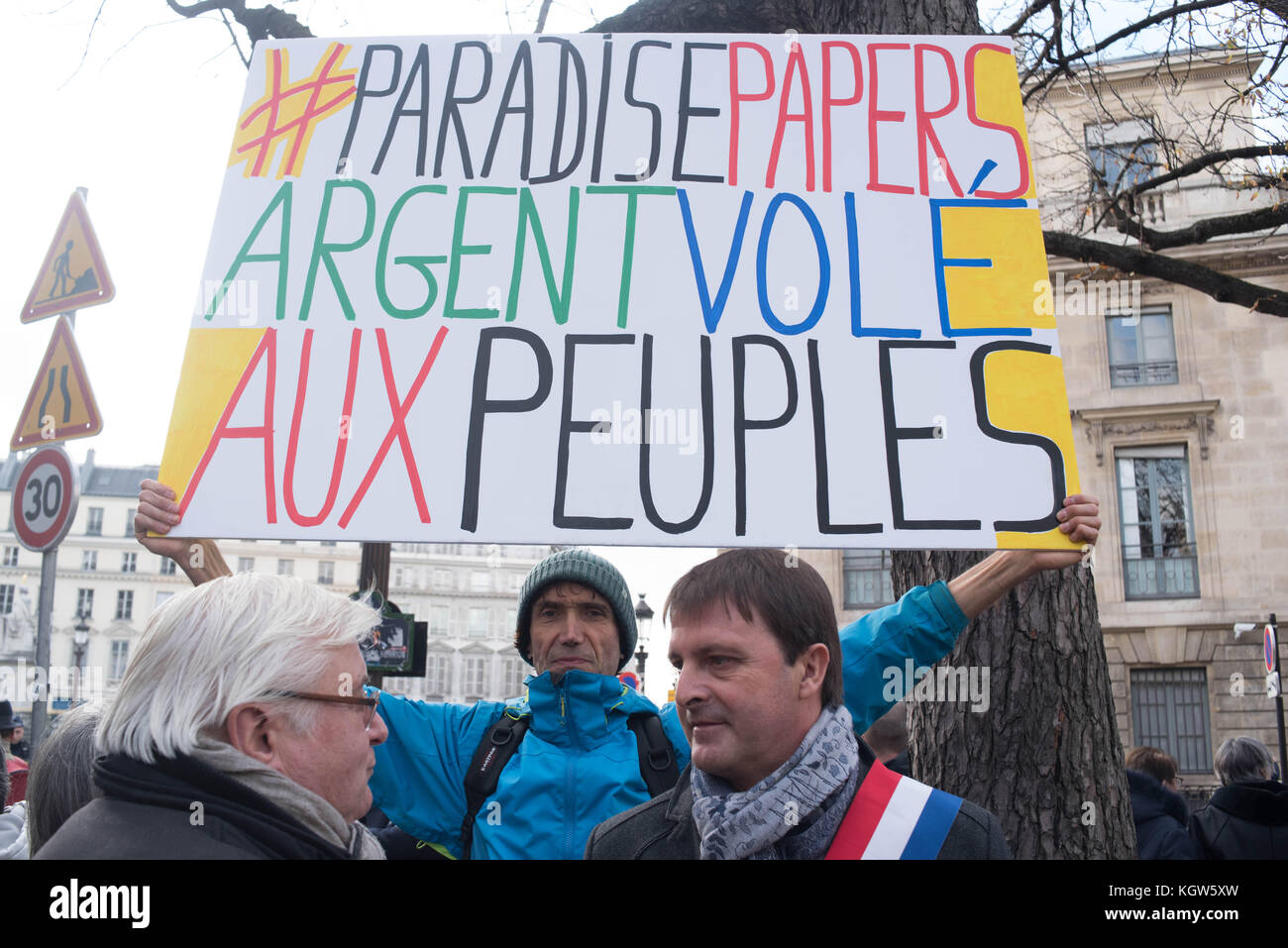 Paris: Versammlung - Kaufkraft der Rentner Stockfoto