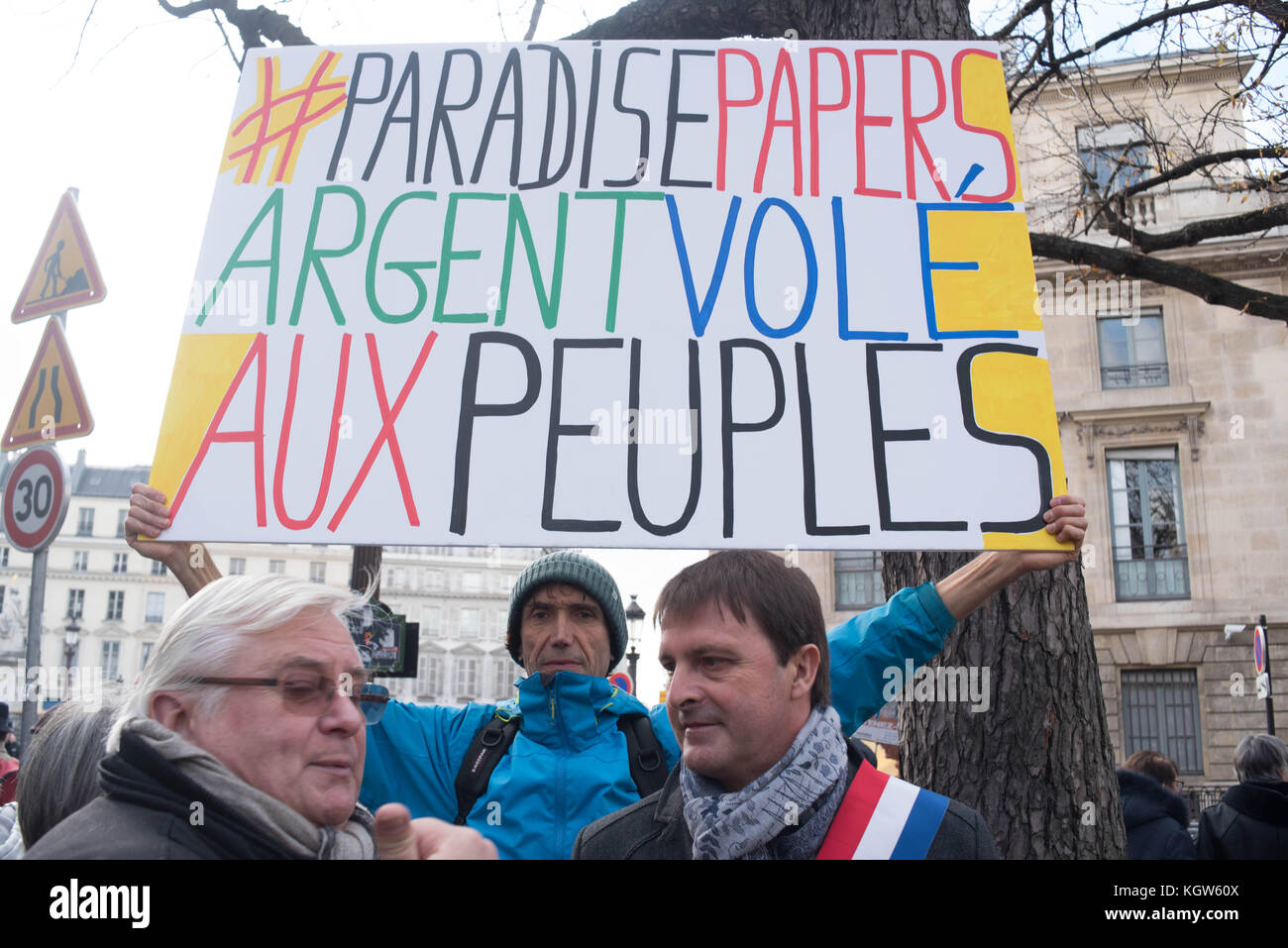 Paris: Versammlung - Kaufkraft der Rentner Stockfoto
