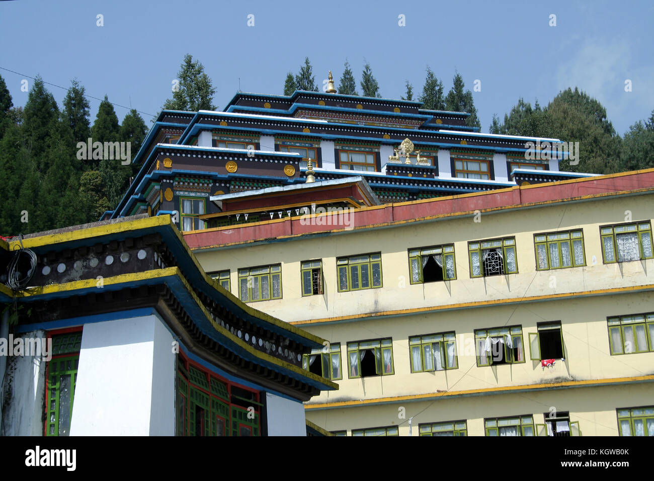 Buddhistische Kloster Rumtek in Gangtok, Sikkim, Indien; Asien Stockfoto