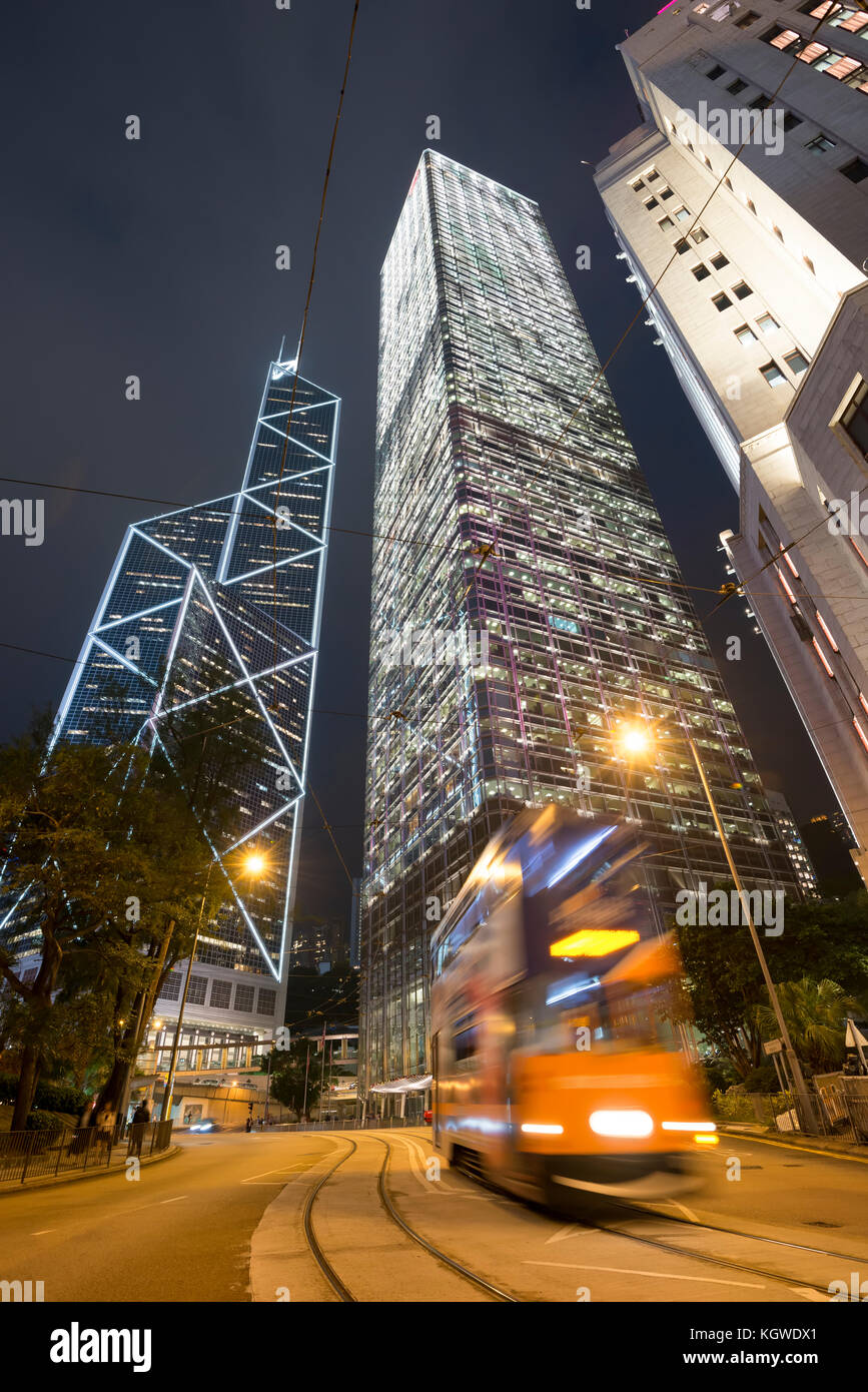 Zentralen Finanzviertel, Hongkong, China. Stockfoto