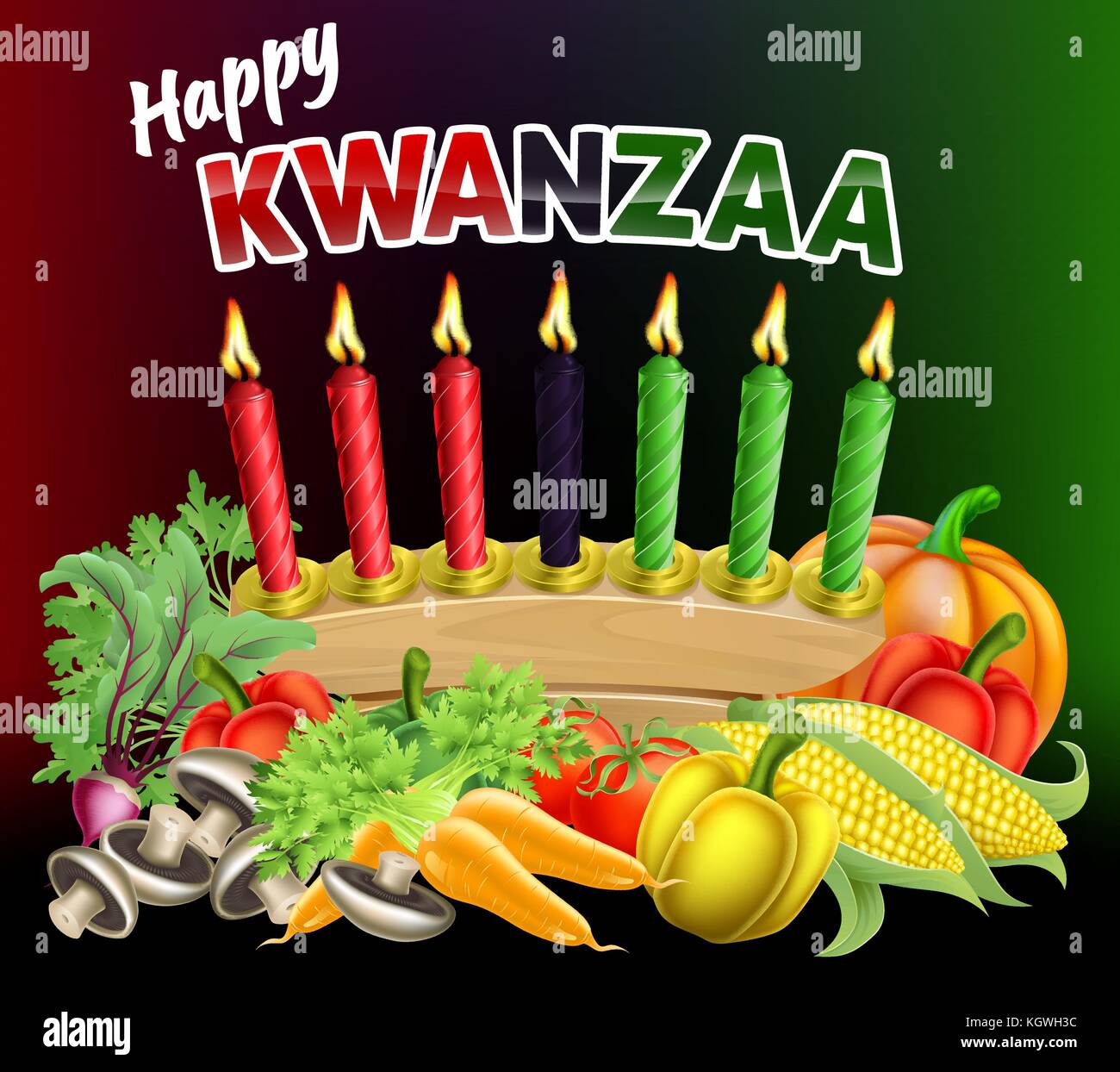 Happy Kwanzaa Sign Stock Vektor