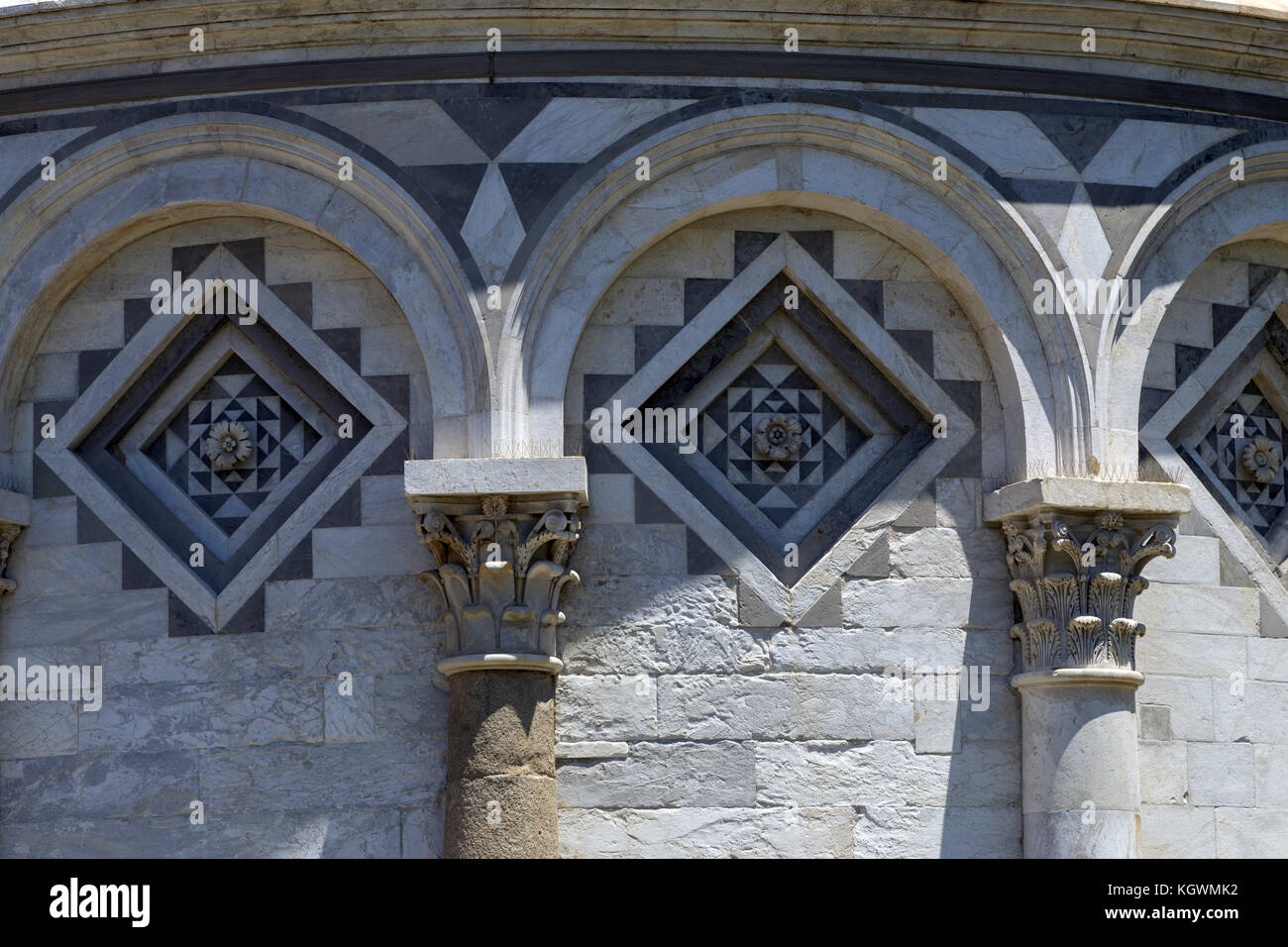 Die Pisa Tower, Campanile der Kathedrale Unserer Lieben Frau von der Annahme von Pisa, Piazza dei Miracoli, Italien Stockfoto