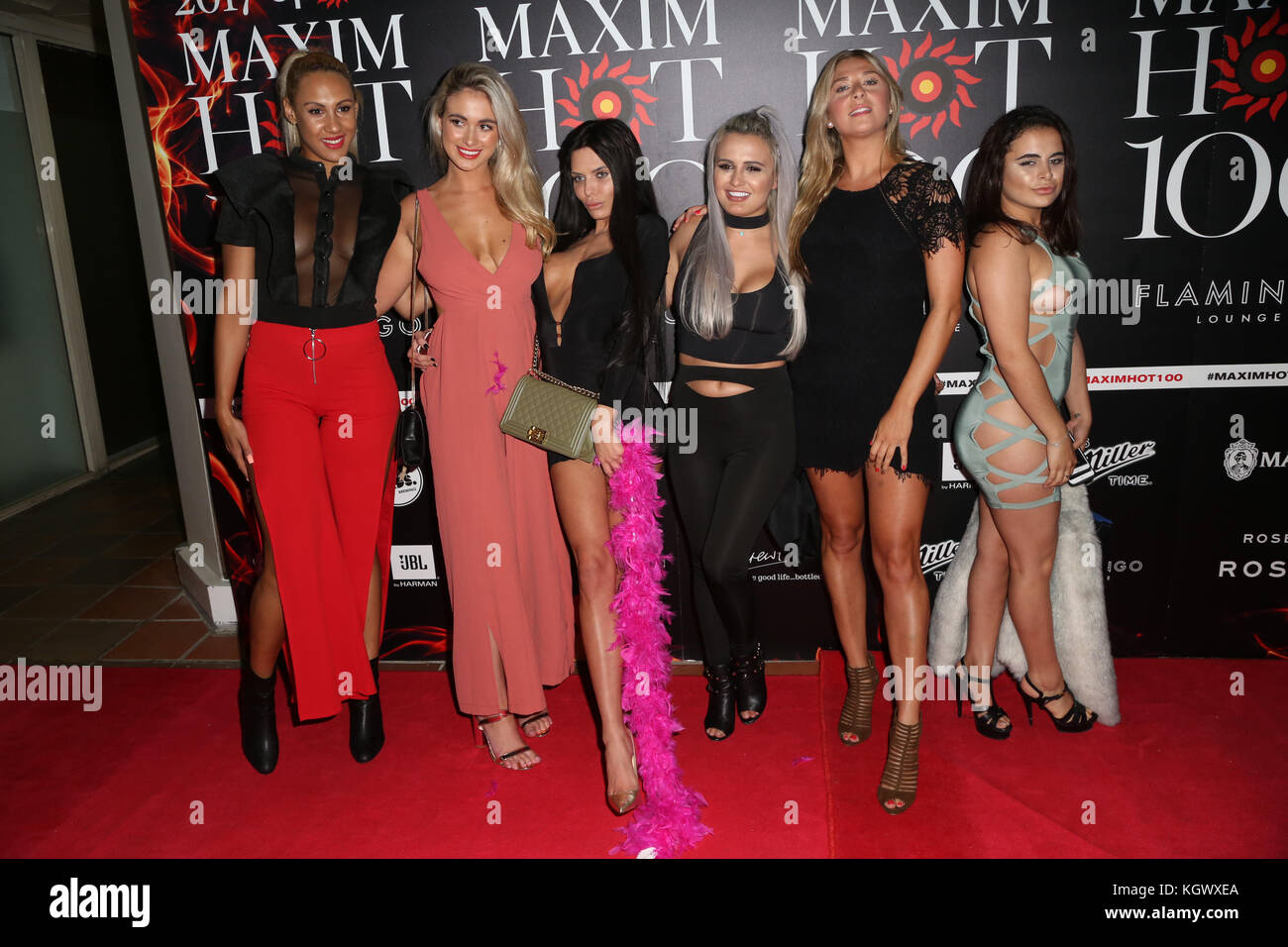 VIPs an der Maxim Hot 100 Party in der Flamingo Lounge, Potts Point, Sydney, Australien. Stockfoto