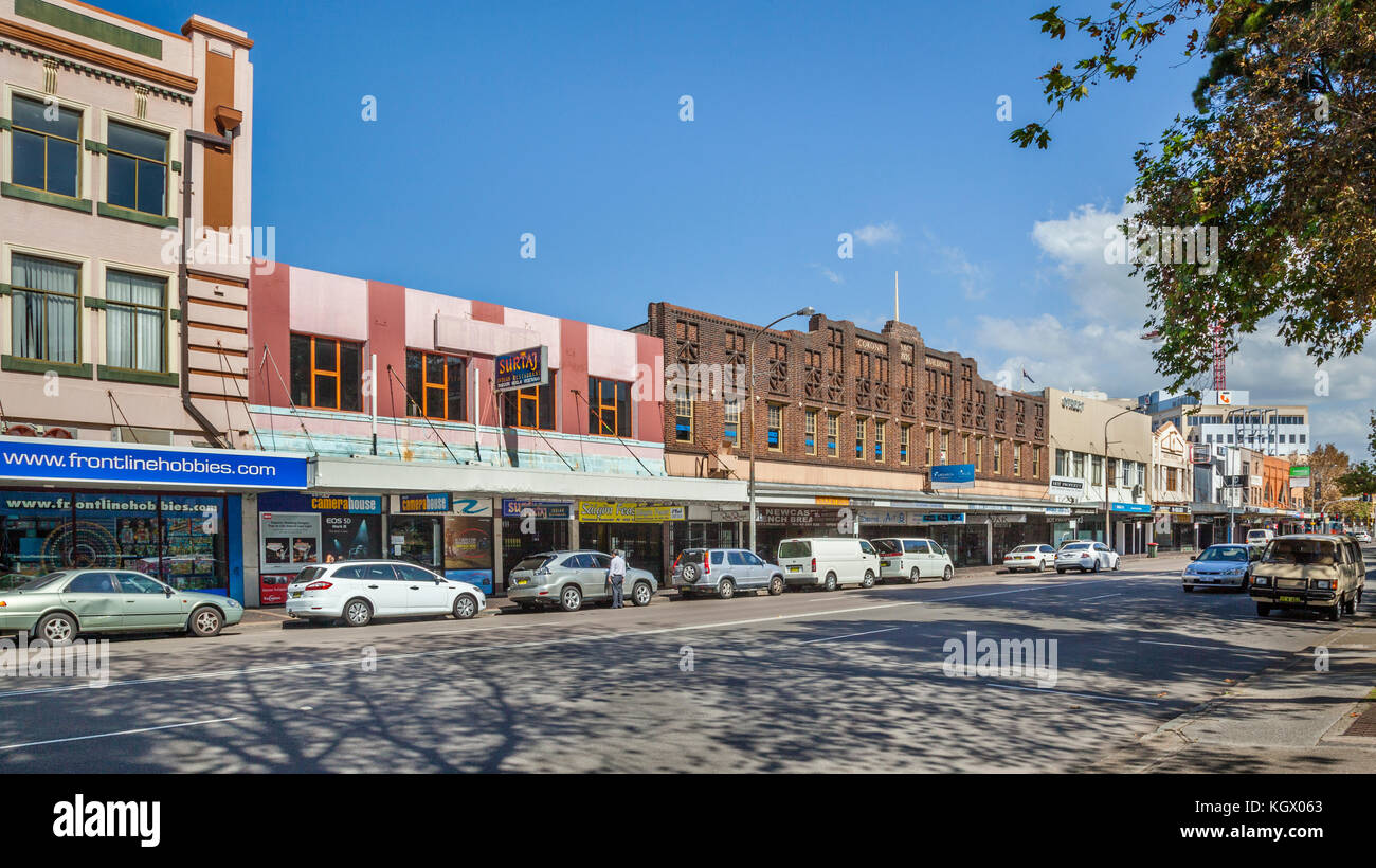 Australien, New South Wales, Hunter Region, Newcastle, Ansicht von Hunter Street Stockfoto