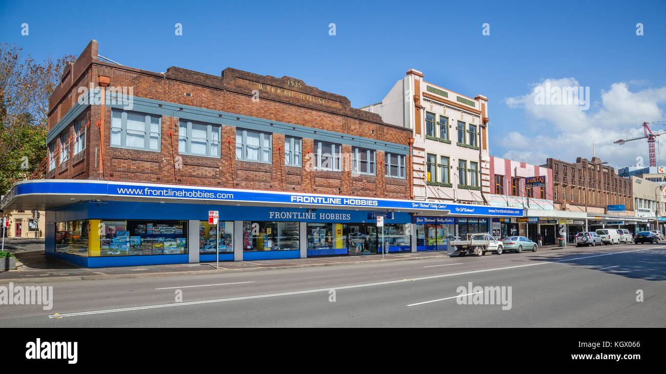 Australien, New South Wales, Hunter Region, Newcastle, Blick auf Warrah Haus, Hunter Street Stockfoto