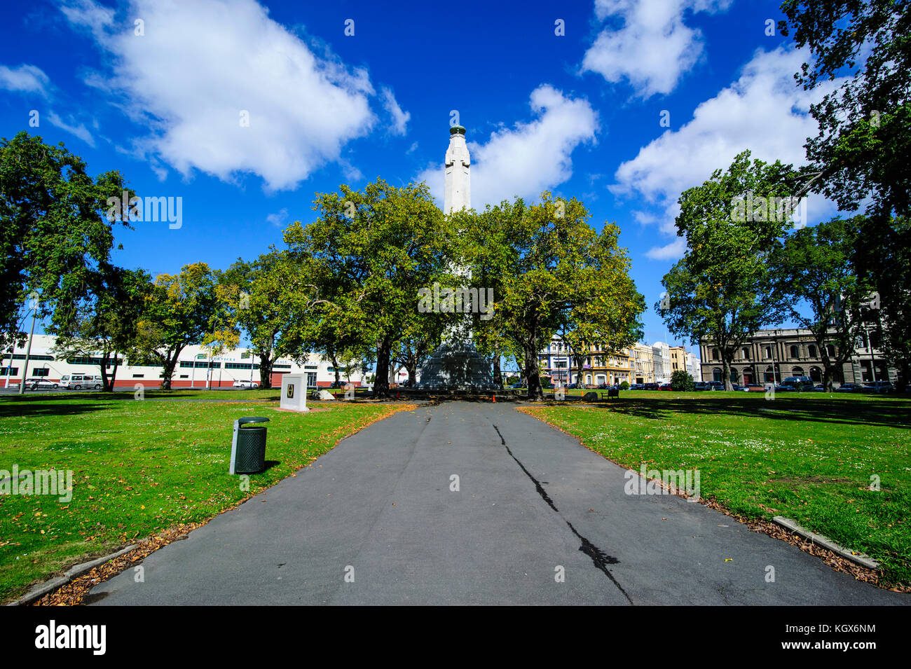 Denkmal in der Queens Gardens, Dunedin, Südinsel, Neuseeland Stockfoto