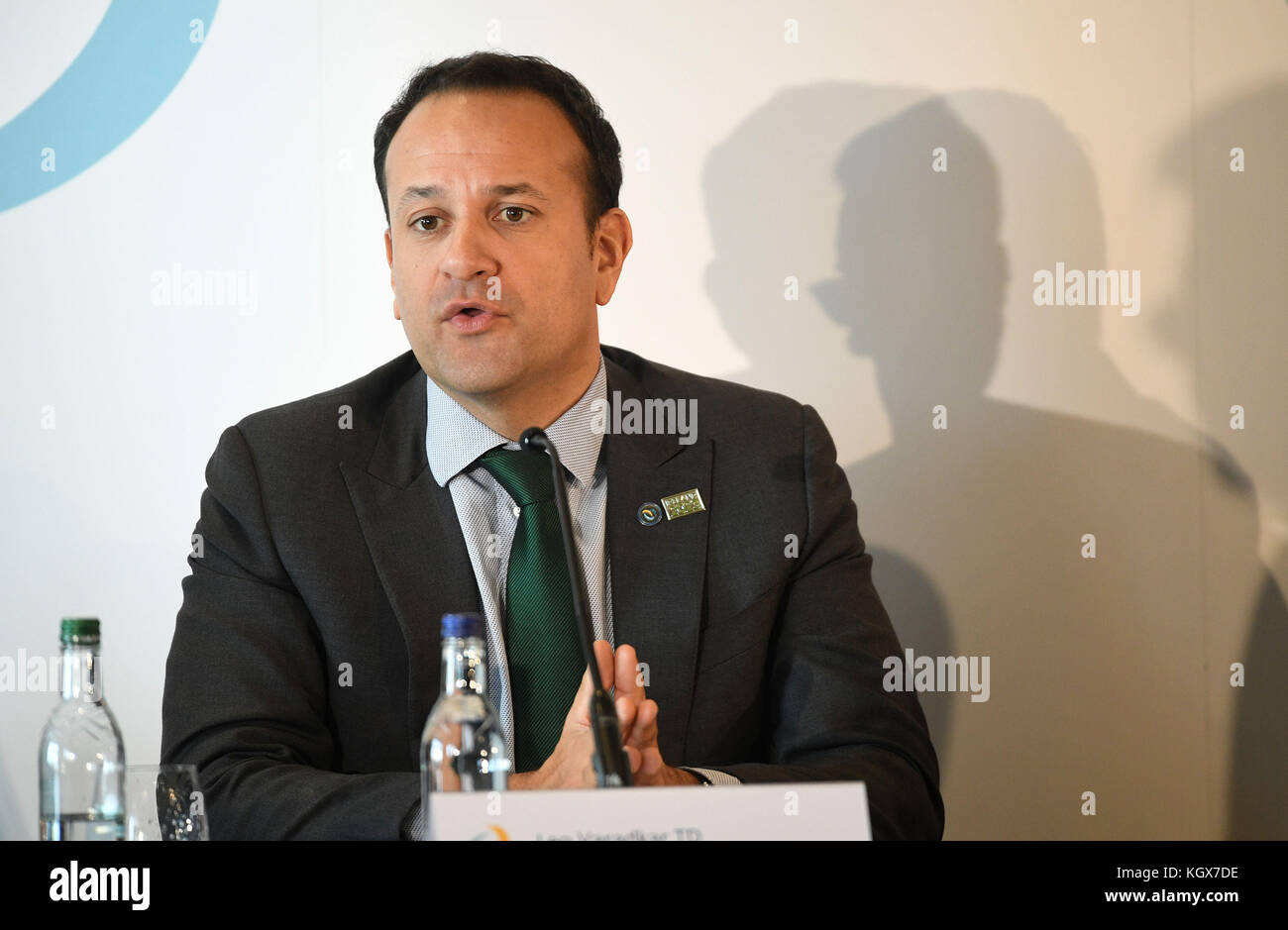 Taoiseach Leo Varadkar während eines Treffens des British Irish Council im Hotel L&Otilde;Horizon in Jersey. Stockfoto