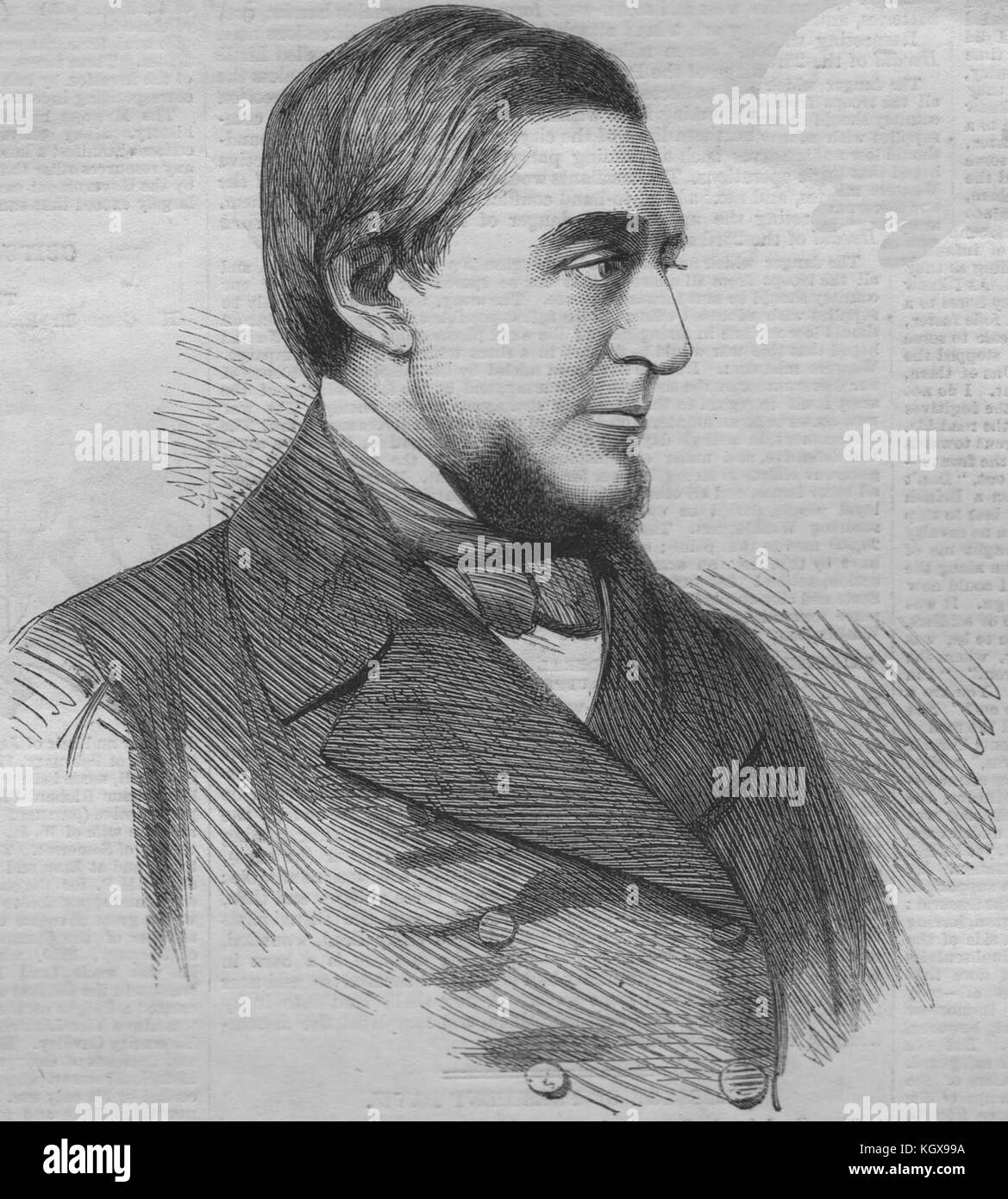 Ende der Herr Herbert von Lea. Porträts 1861. Die Illustrated London News Stockfoto