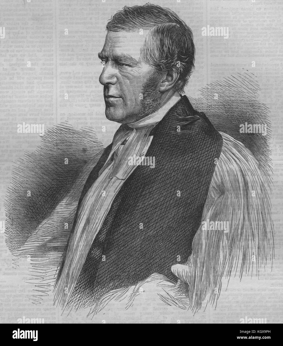 Die richtigen Pfr. T.L. Claughton, D.D. der Bischof von Rochester. Lancashire 1867. Die Illustrated London News Stockfoto