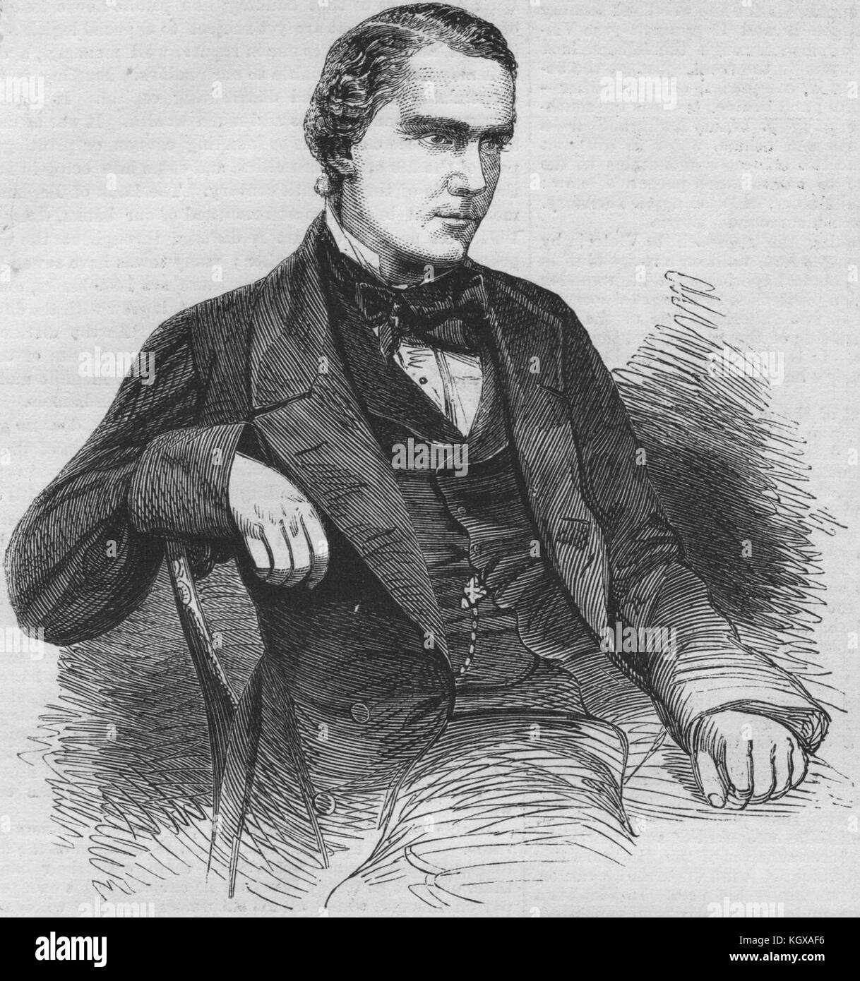 Herr Charles T. Helle, Chief Engineer der Atlantic Telegraph Company 1858. Die Illustrated London News Stockfoto