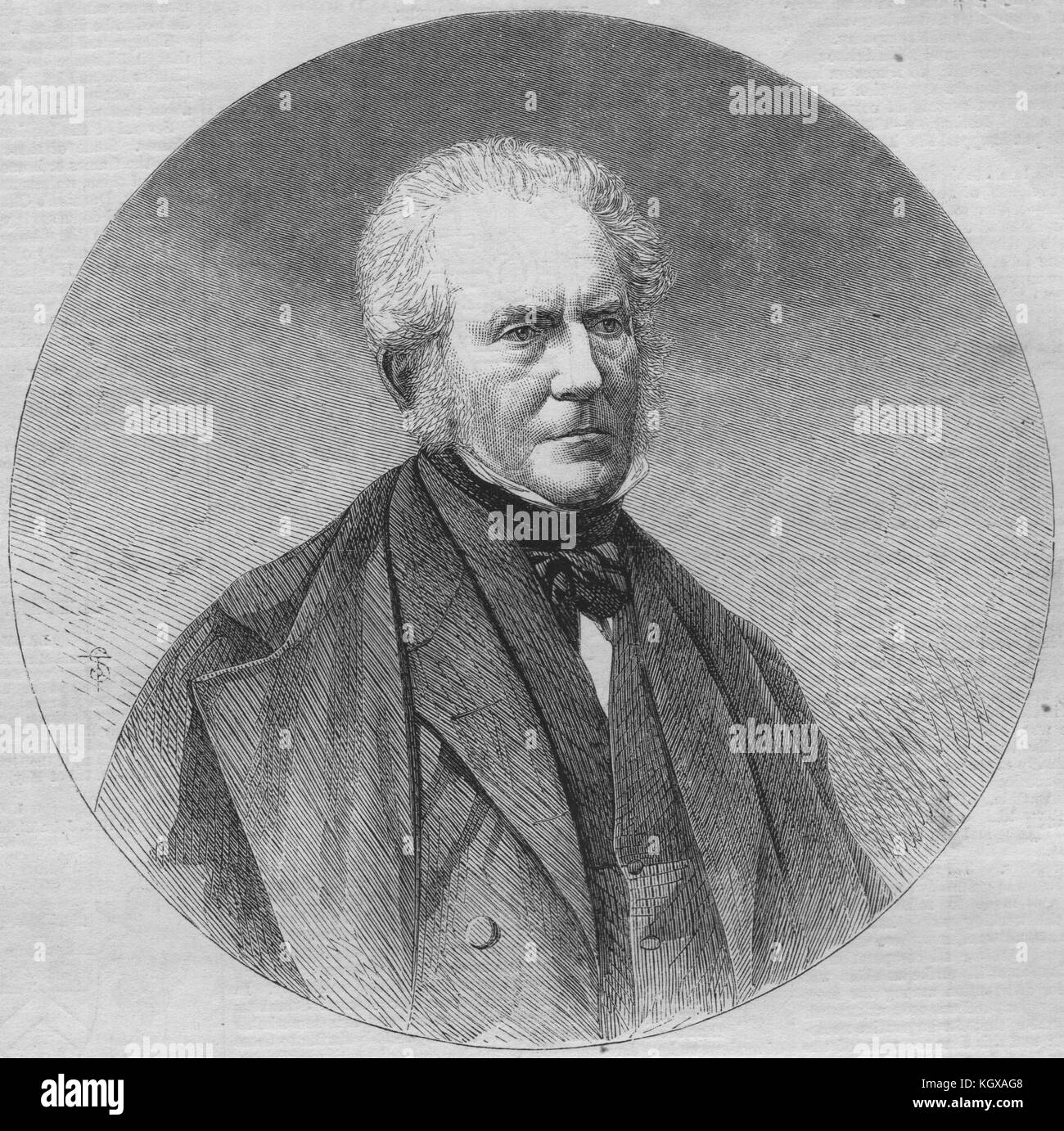 Sir Hugh Lyon Playfair, K. C.B. Propst von St. Andrews. Schottland 1861. Die Illustrated London News Stockfoto