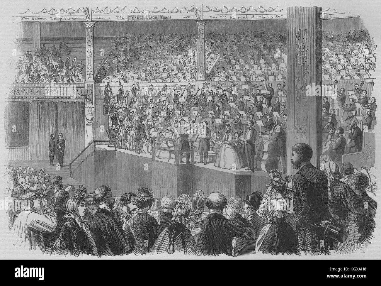 Shakespeare. Stratford-on-Avon. Oratorium der Messias, festival Pavilion 1864. Die Illustrated London News Stockfoto