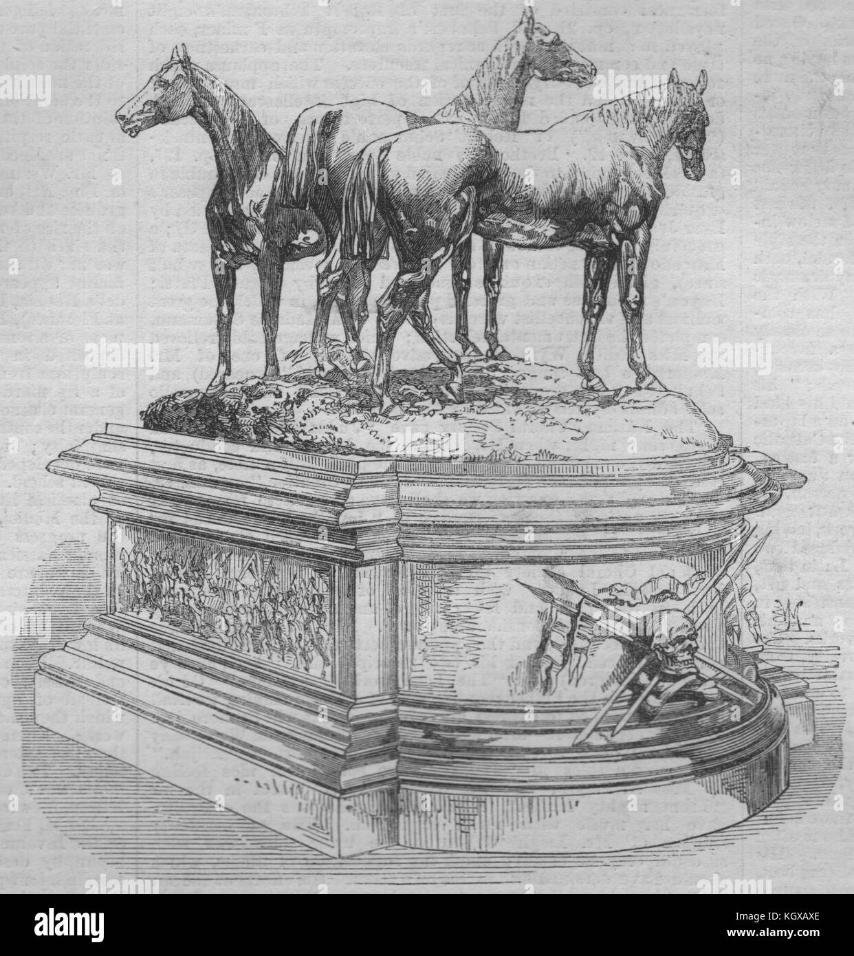 Zentrum Ornament für den Schlamassel Tabelle des 17 Lancers. Militaria 1869. Die Illustrated London News Stockfoto