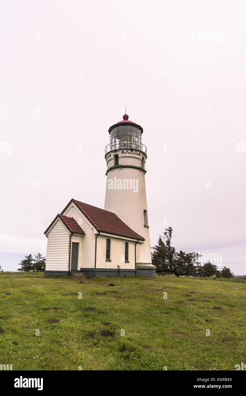 Port Orford, Oregon, USA - Juni 7, 2017: Blick auf Cape blanco Lighthouse Stockfoto