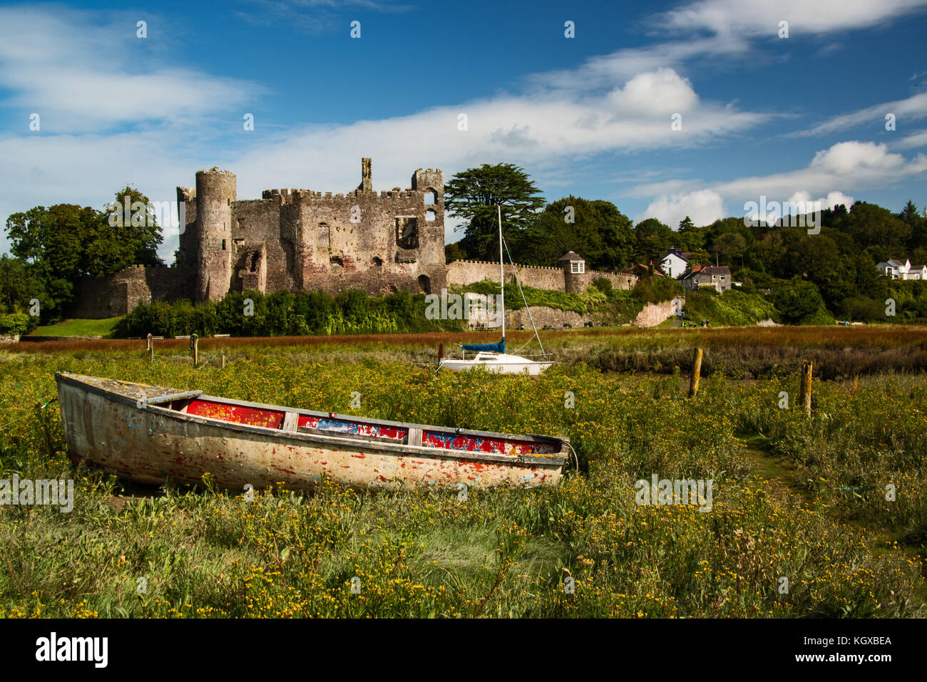 Laugharne Castle Stockfoto