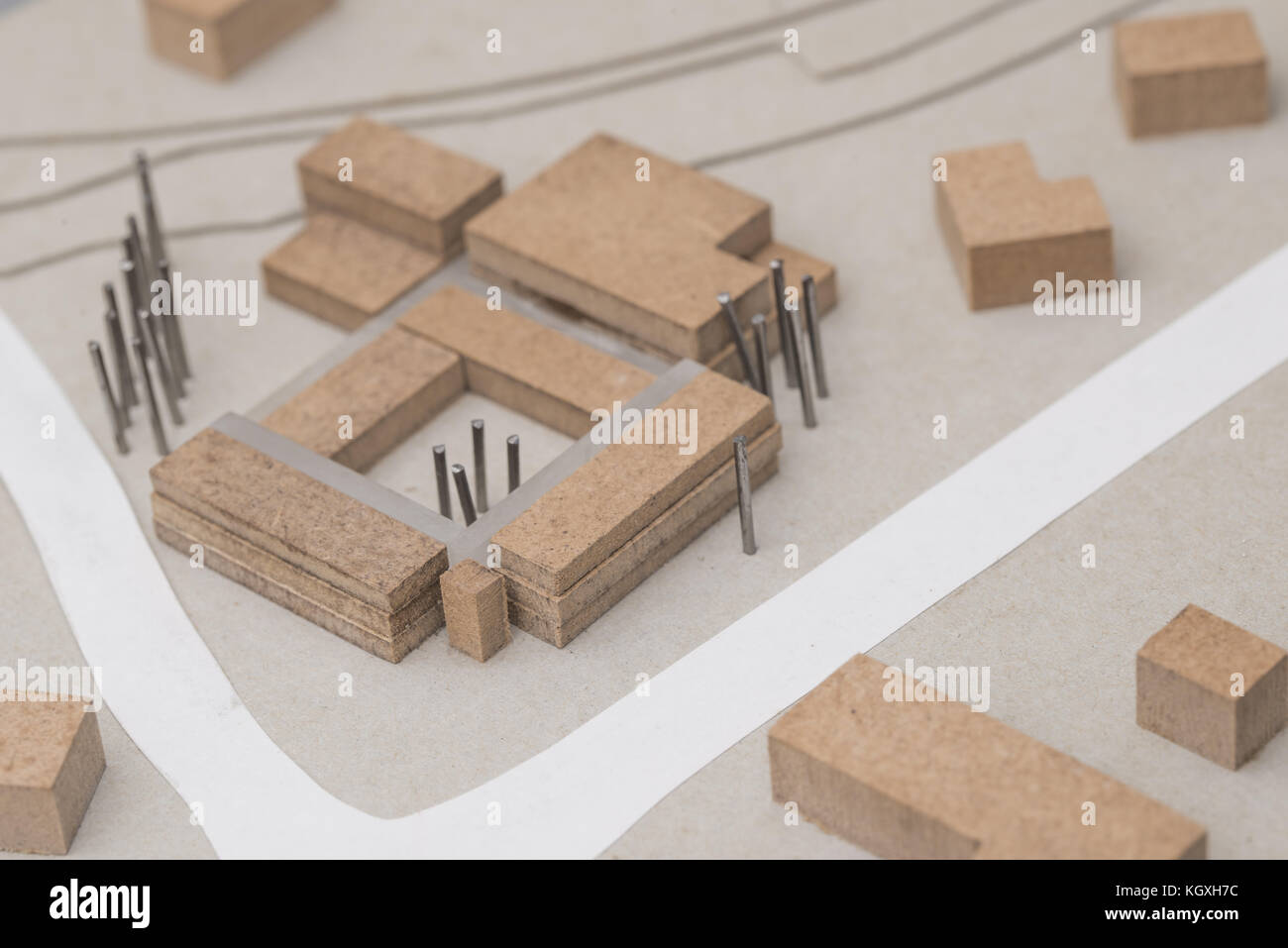 Architektur und Stadtplanung Modell Stockfoto